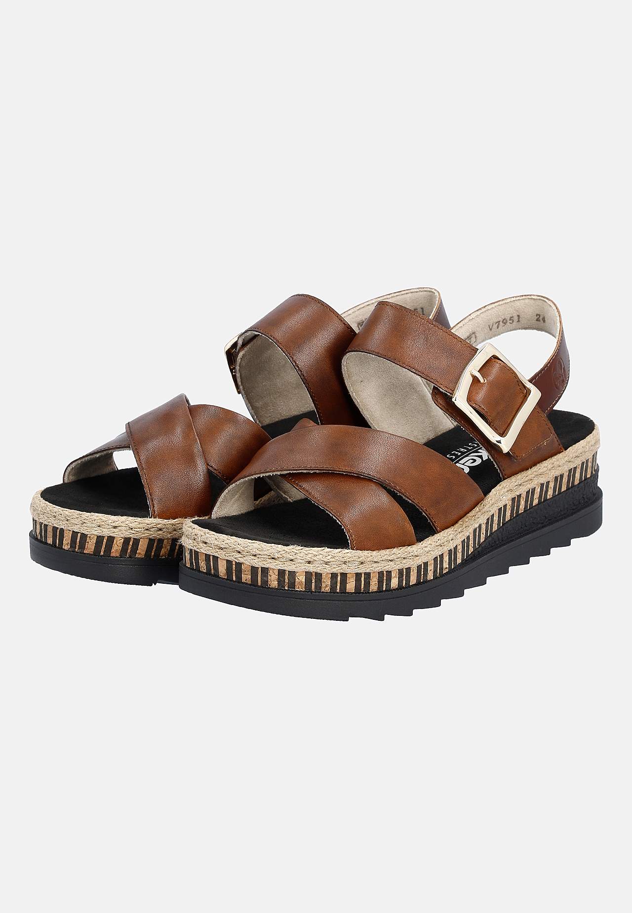 Komfortabel sandal med kryssede stropper