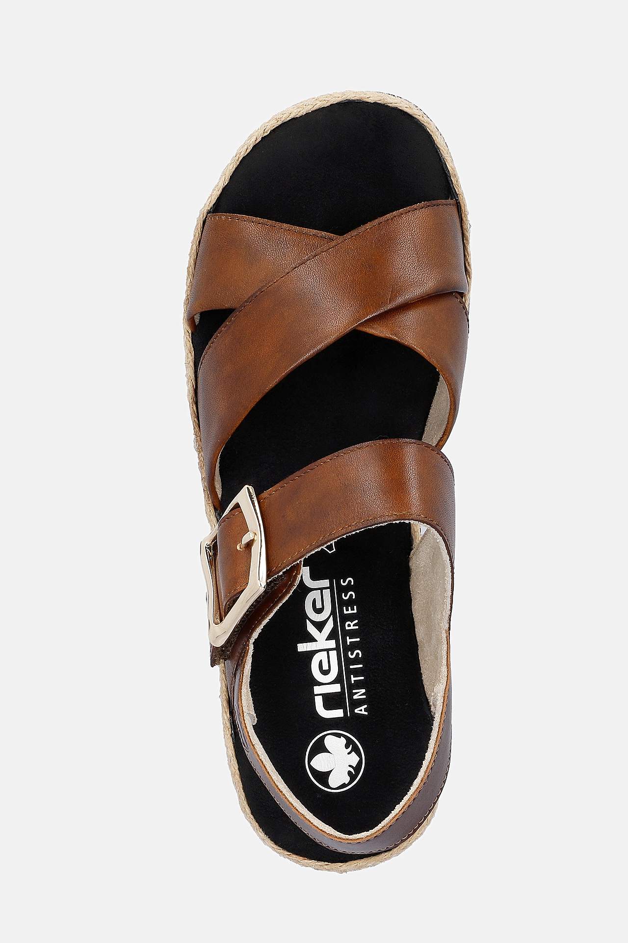 Komfortabel sandal med kryssede stropper