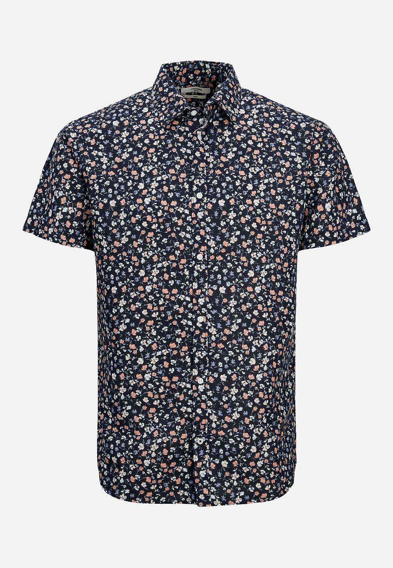 Mønstret skjorte i bomull og linblanding Summer Print