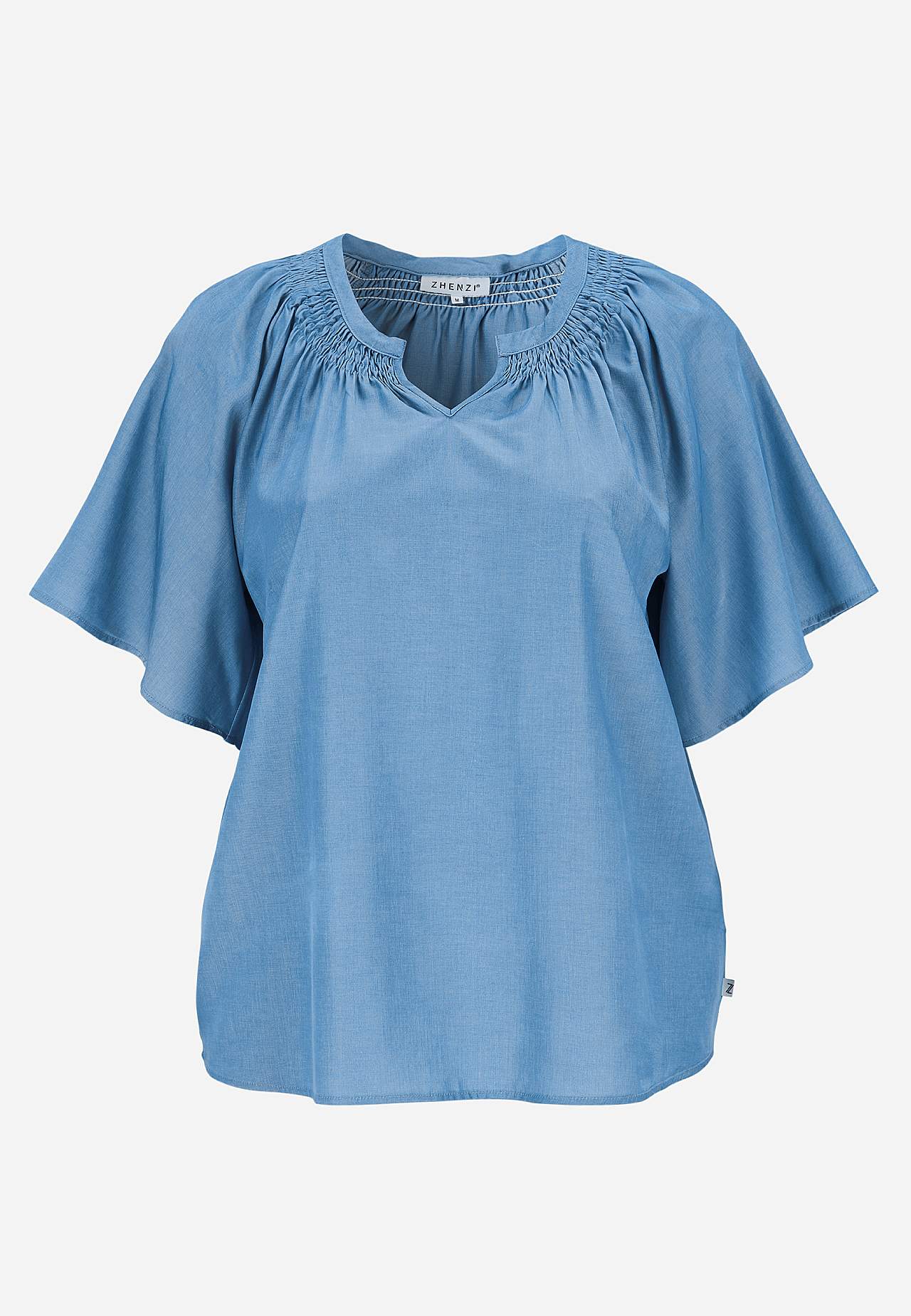 Bluse med vide ermer