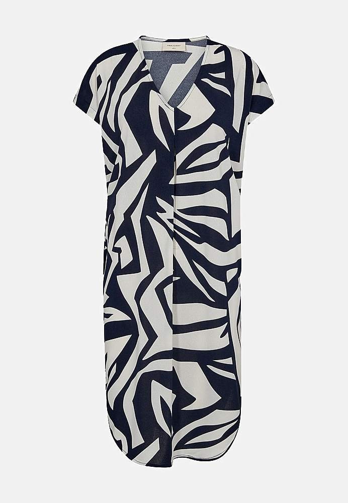 Mønstret Jersey-kjole med lommer