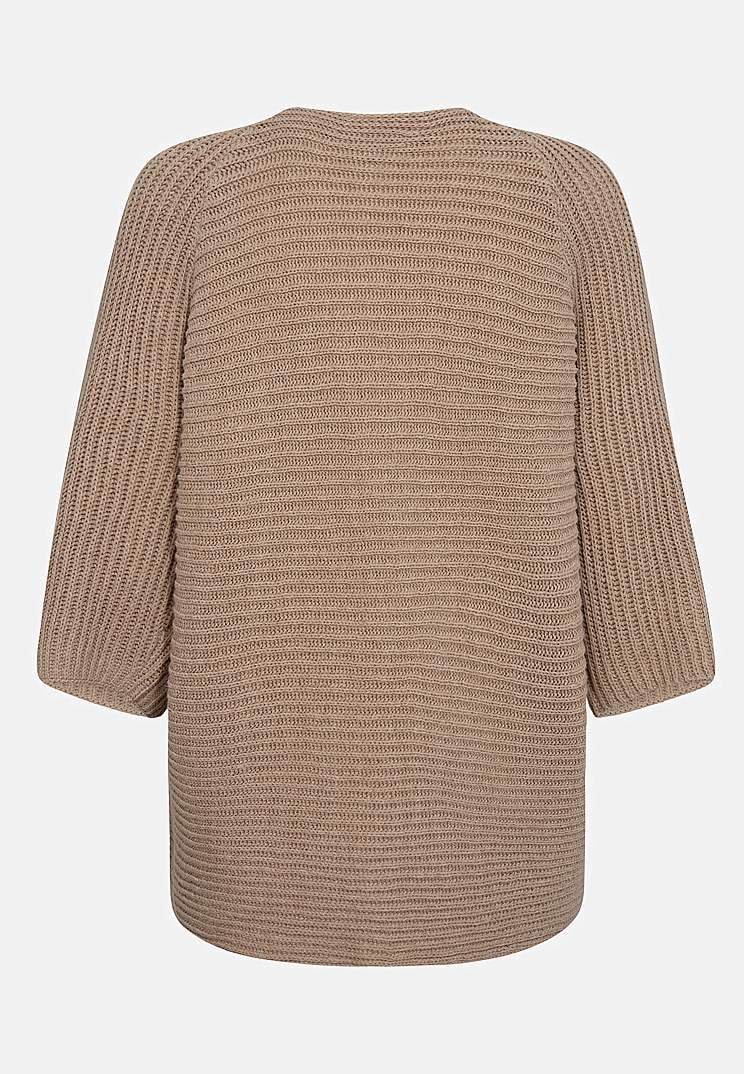 Strikket cardigan med trekvarterme