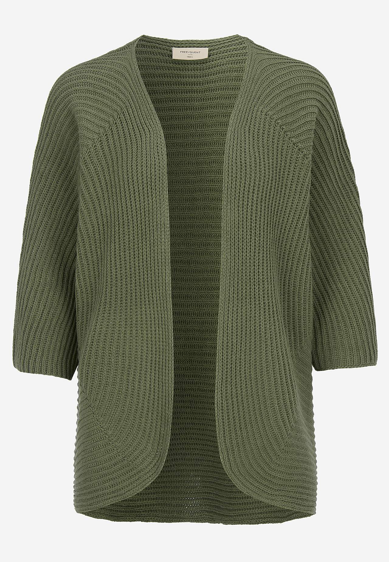 Strikket cardigan med trekvarterme