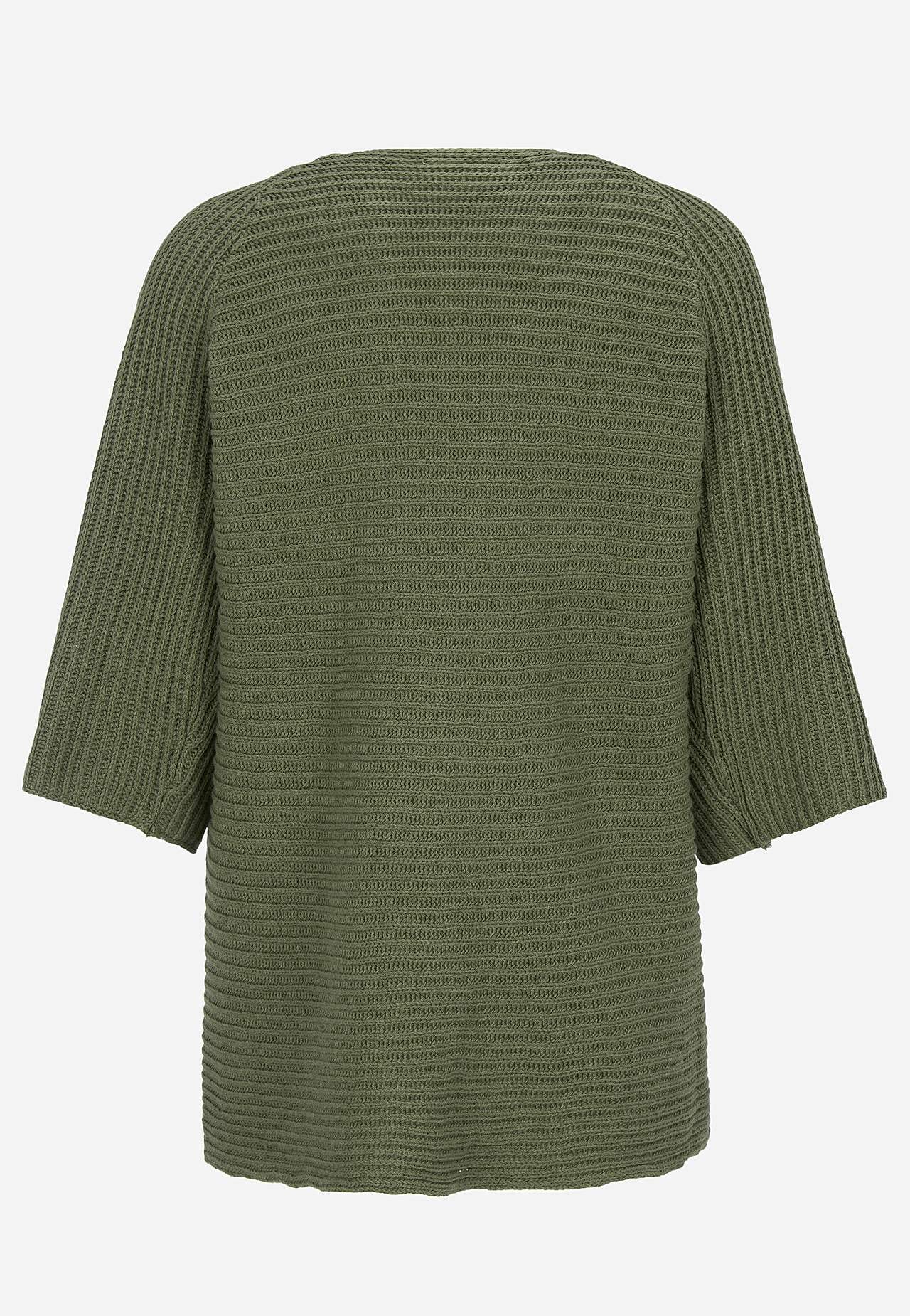 Strikket cardigan med trekvarterme