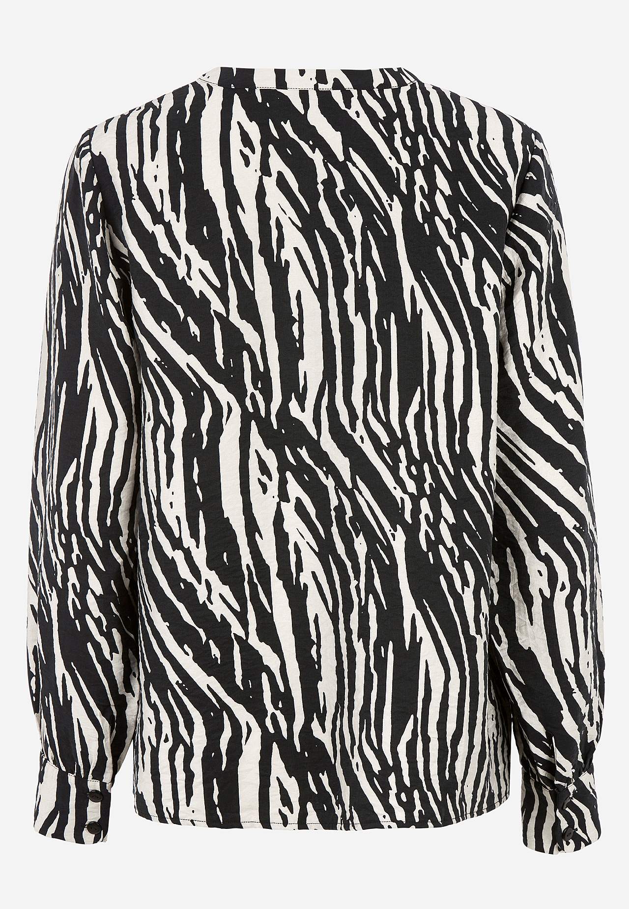 Vevet bluse med knapper