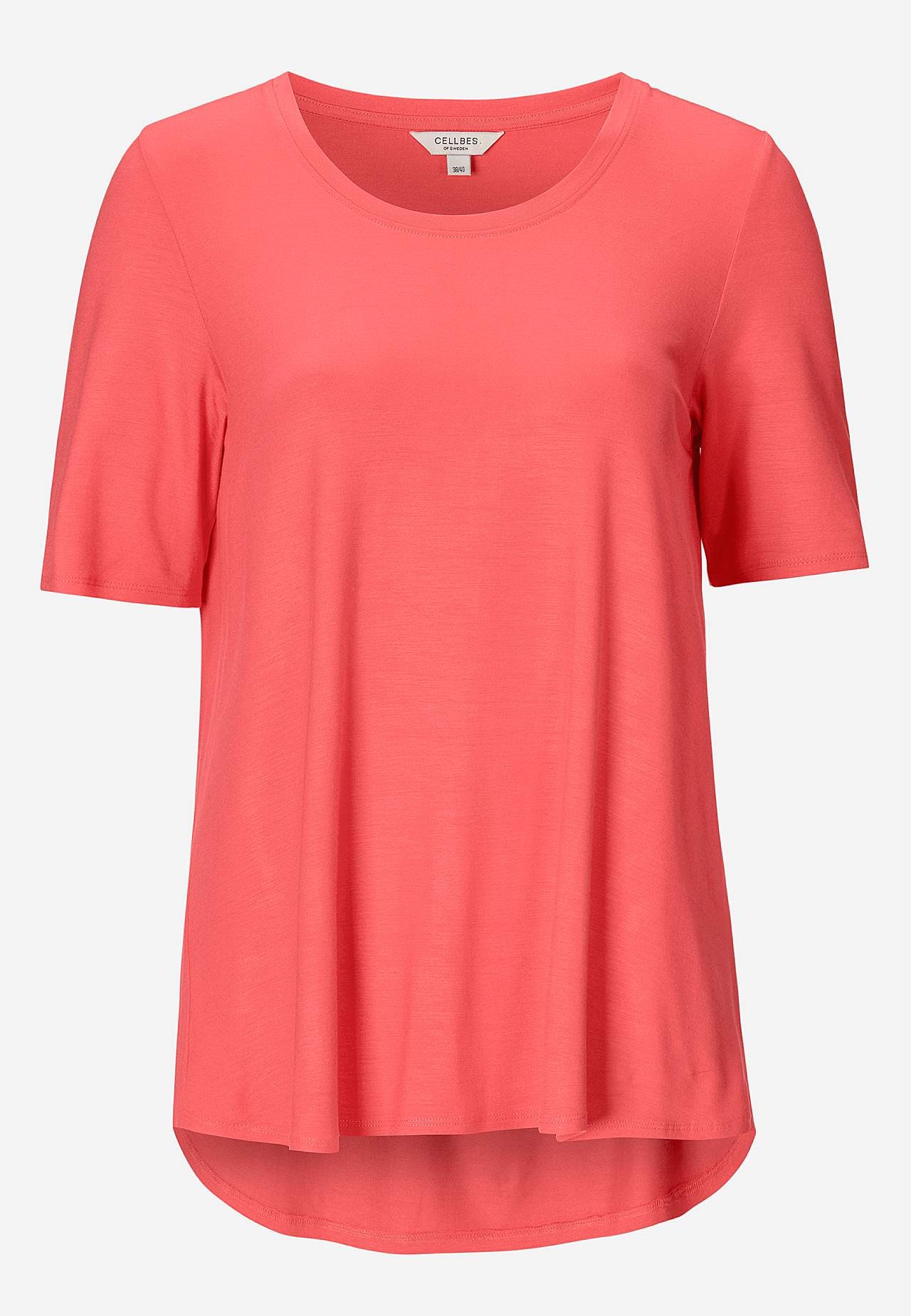Jerseytopp med korte ermer
