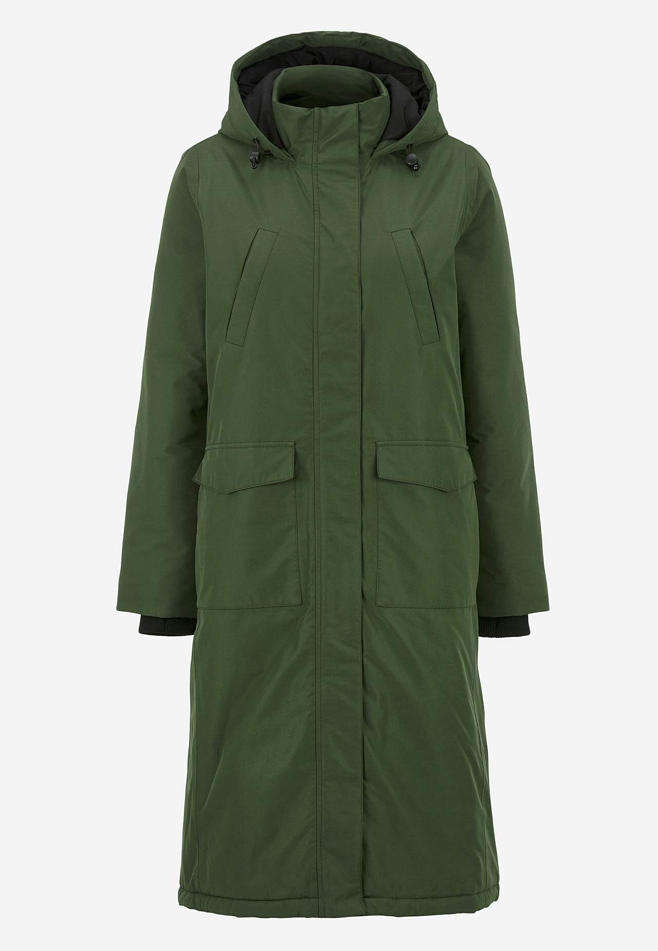 Funksjonell, varm-foret, lang parkas