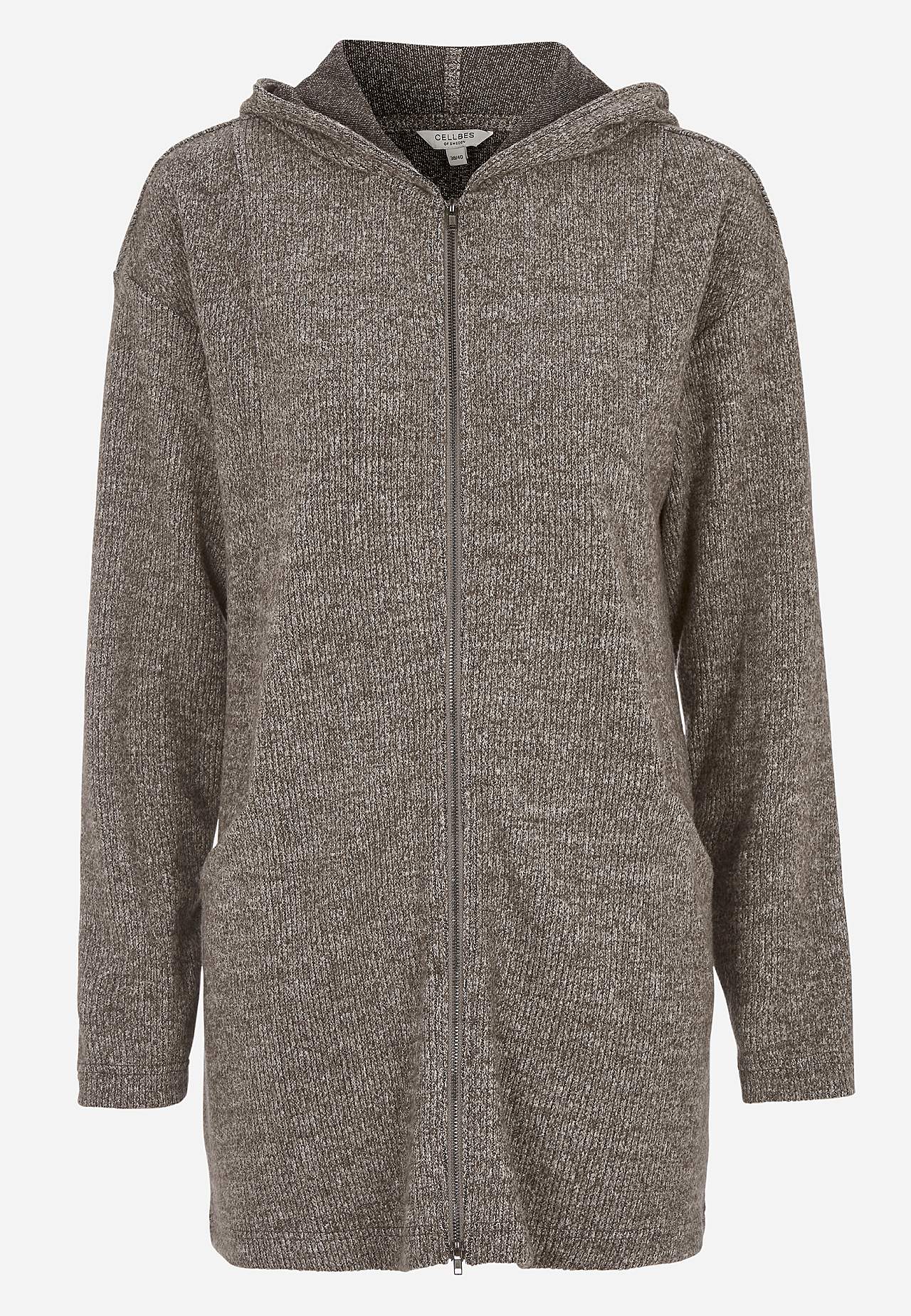 Supermyk lang cardigan med lommer