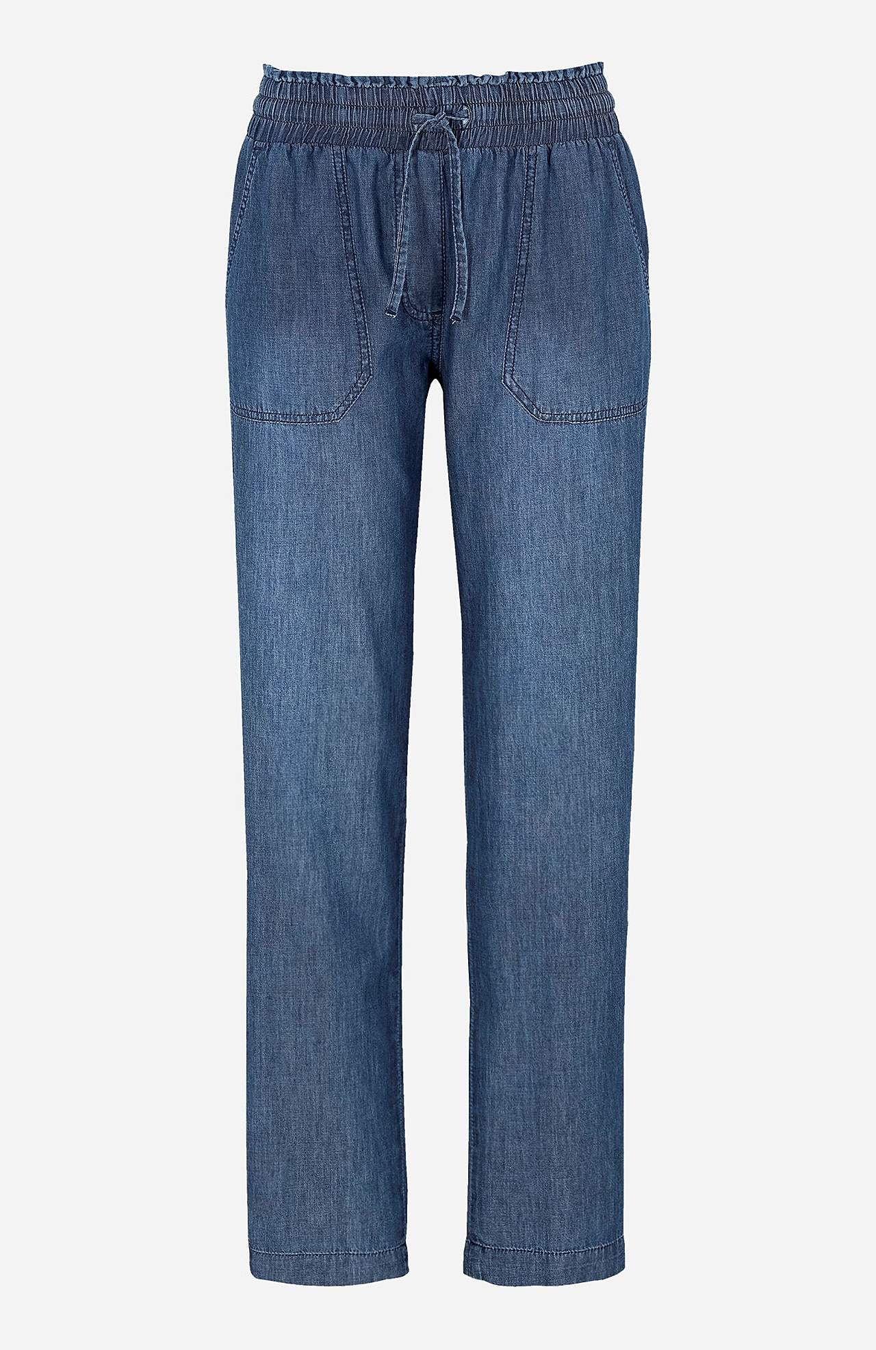 Lang bukse i mykvasket denim