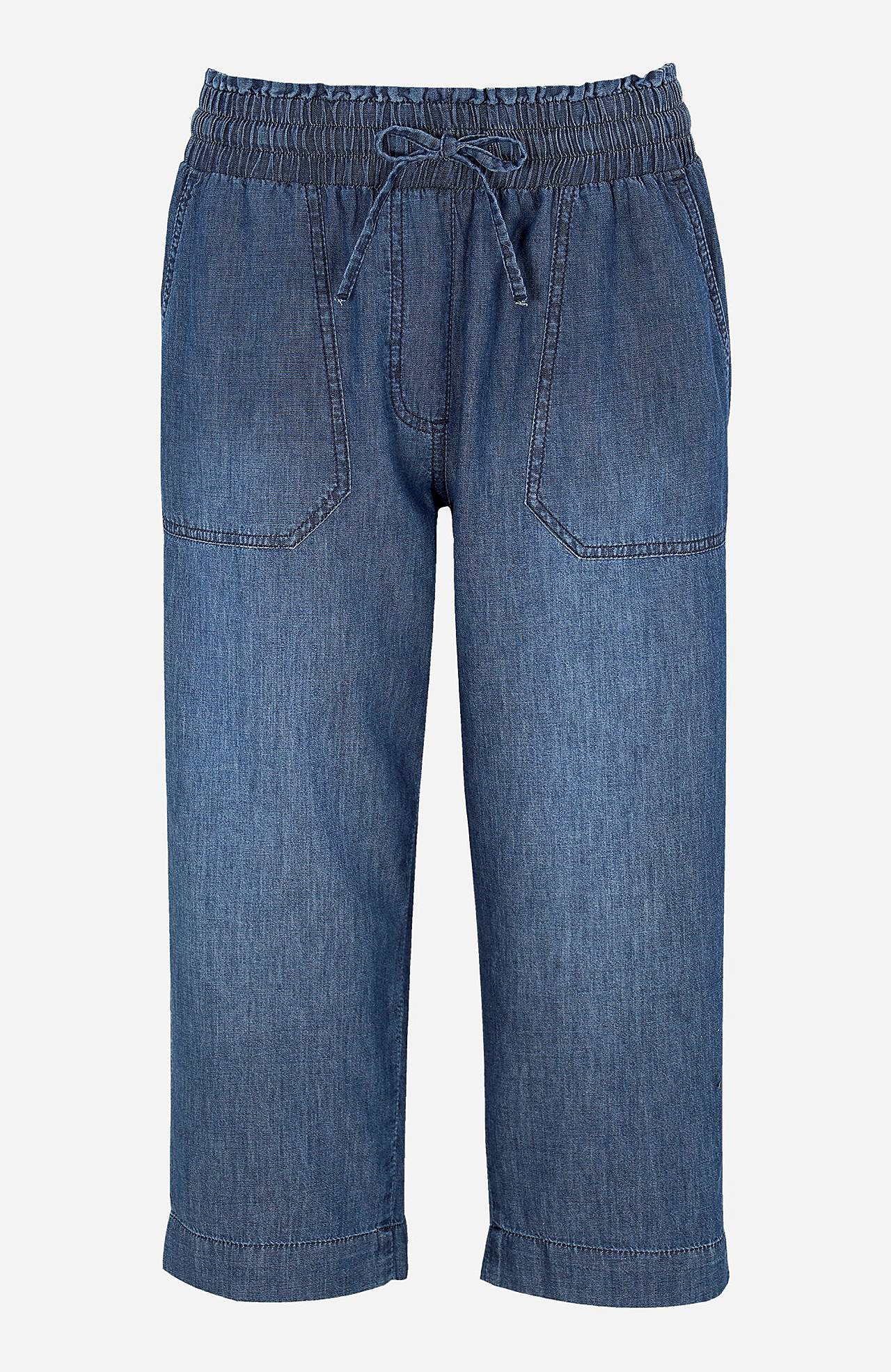 Casual capribuksen i denim