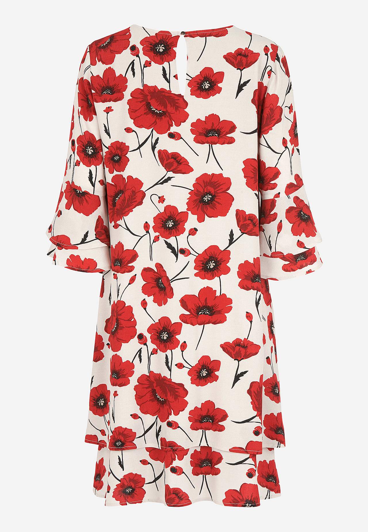 Lag på lag-kjole med volangermer