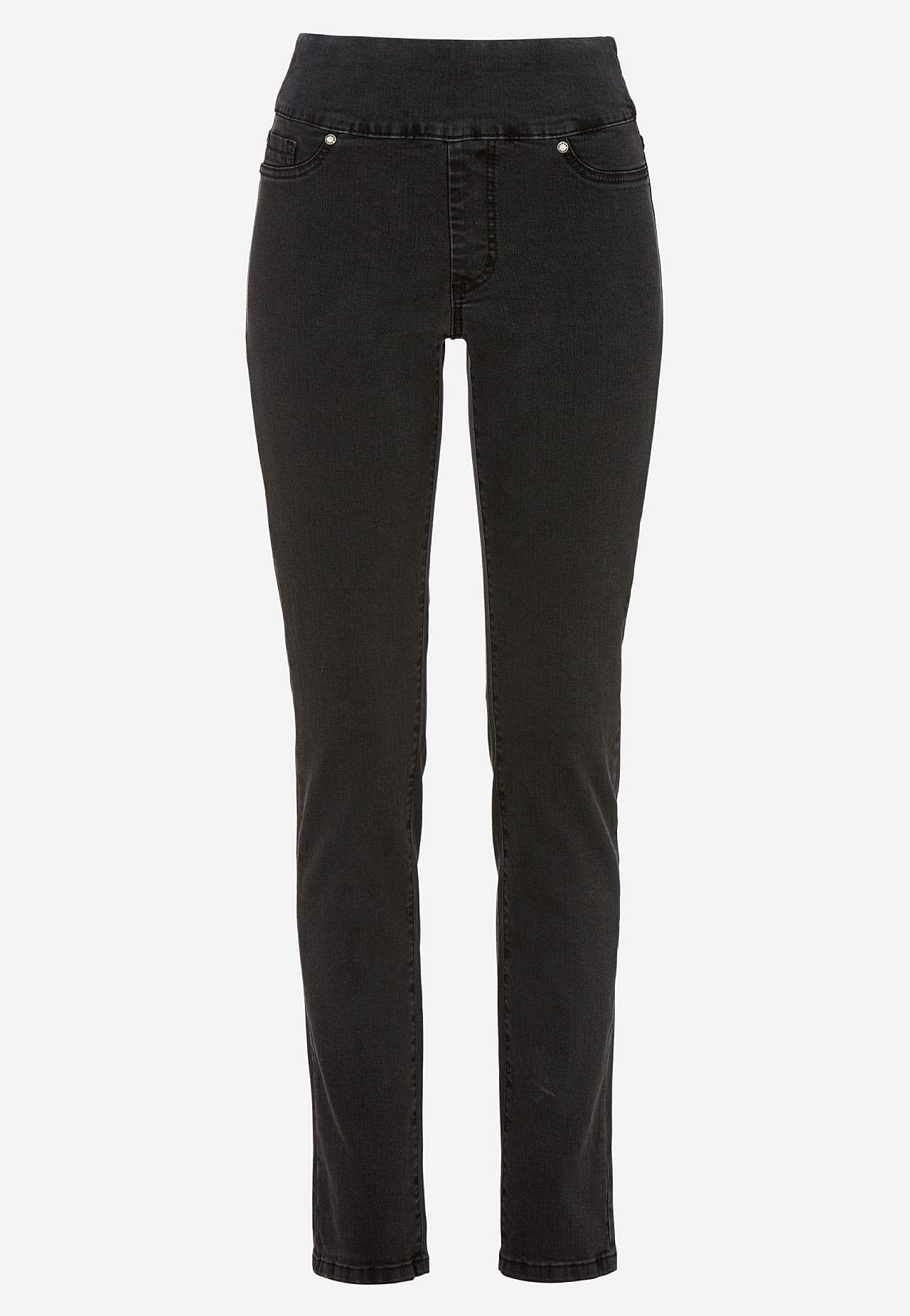 Stretchy jeggings med høy elastisk midje