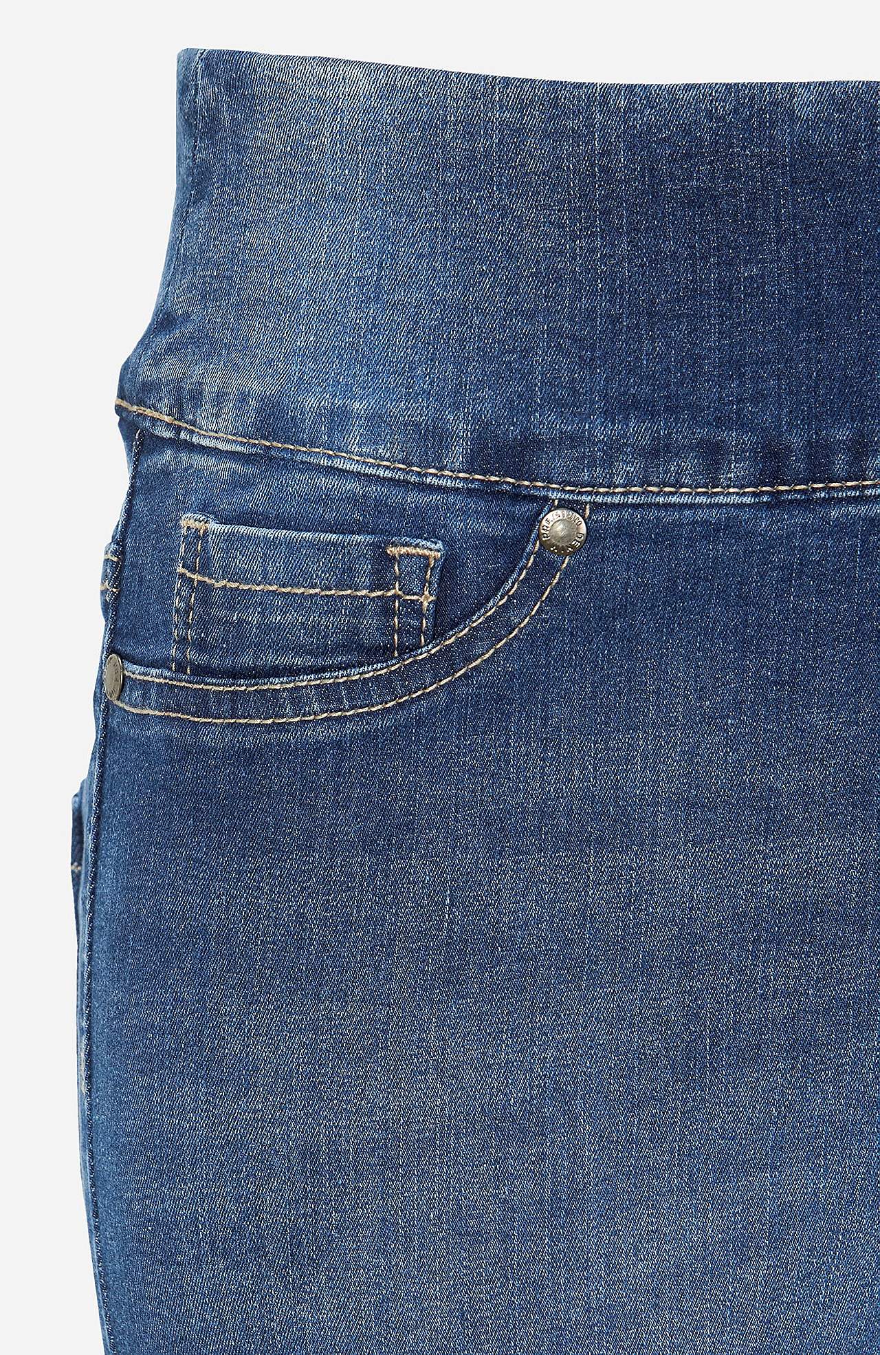 Stretchy jeggings med høy elastisk midje