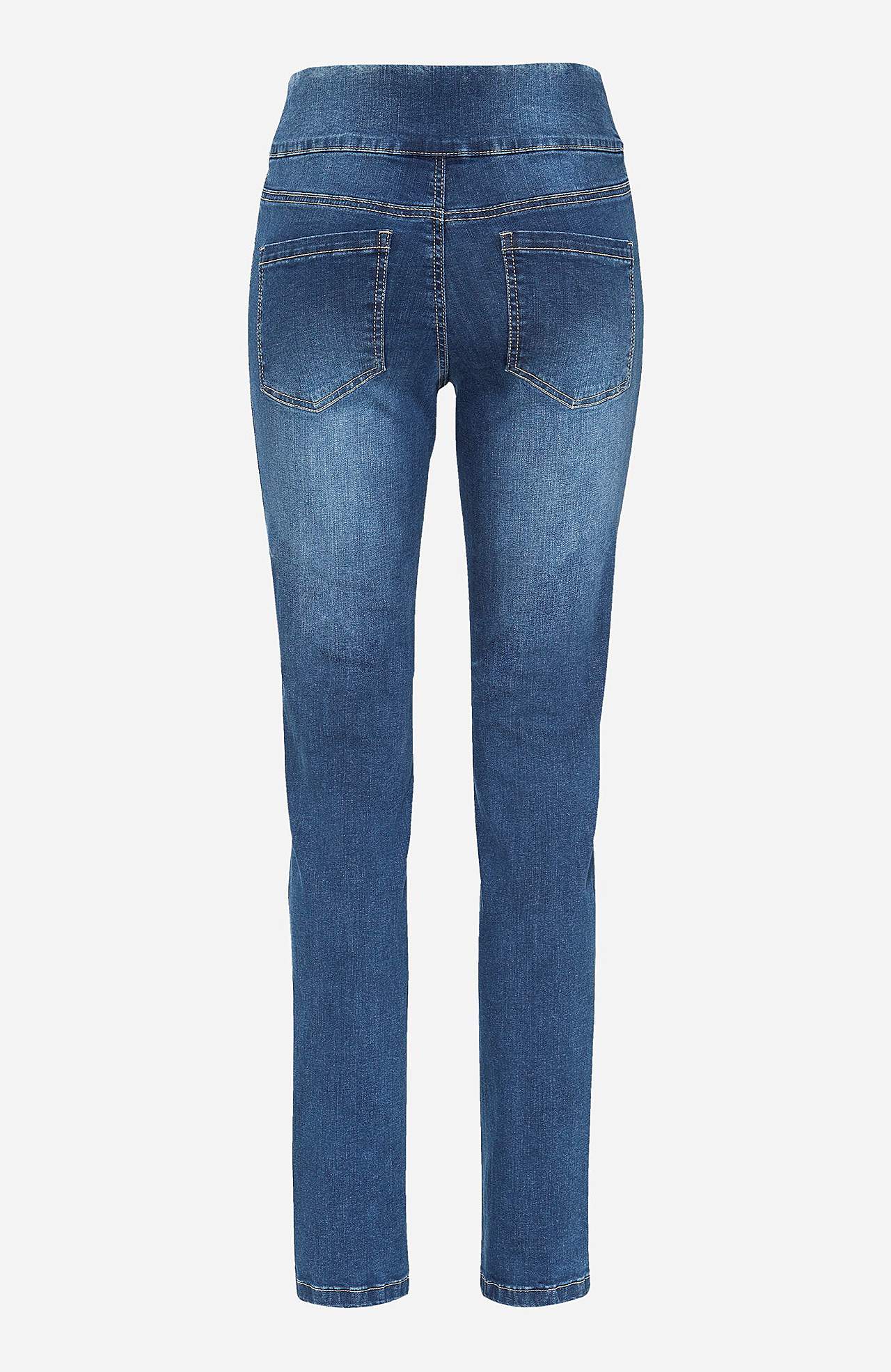 Stretchy jeggings med høy elastisk midje