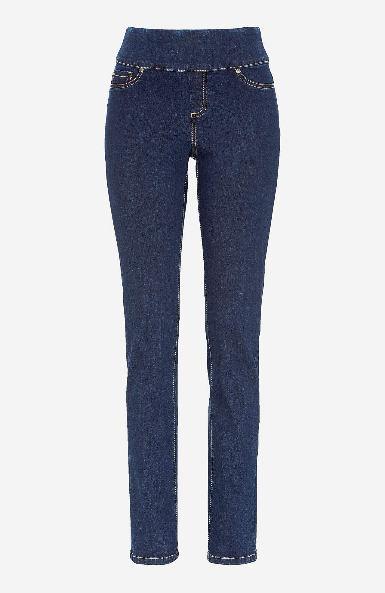 Stretchy jeggings med høy elastisk midje