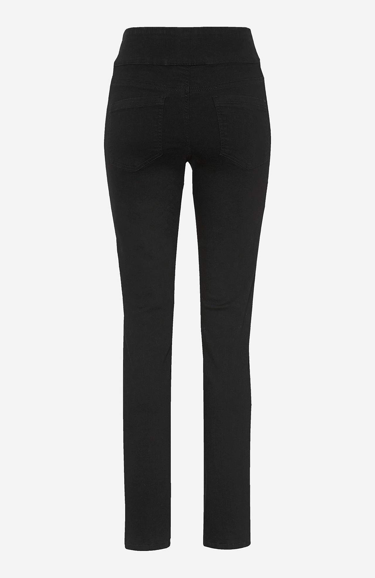 Stretchy jeggings med høy elastisk midje