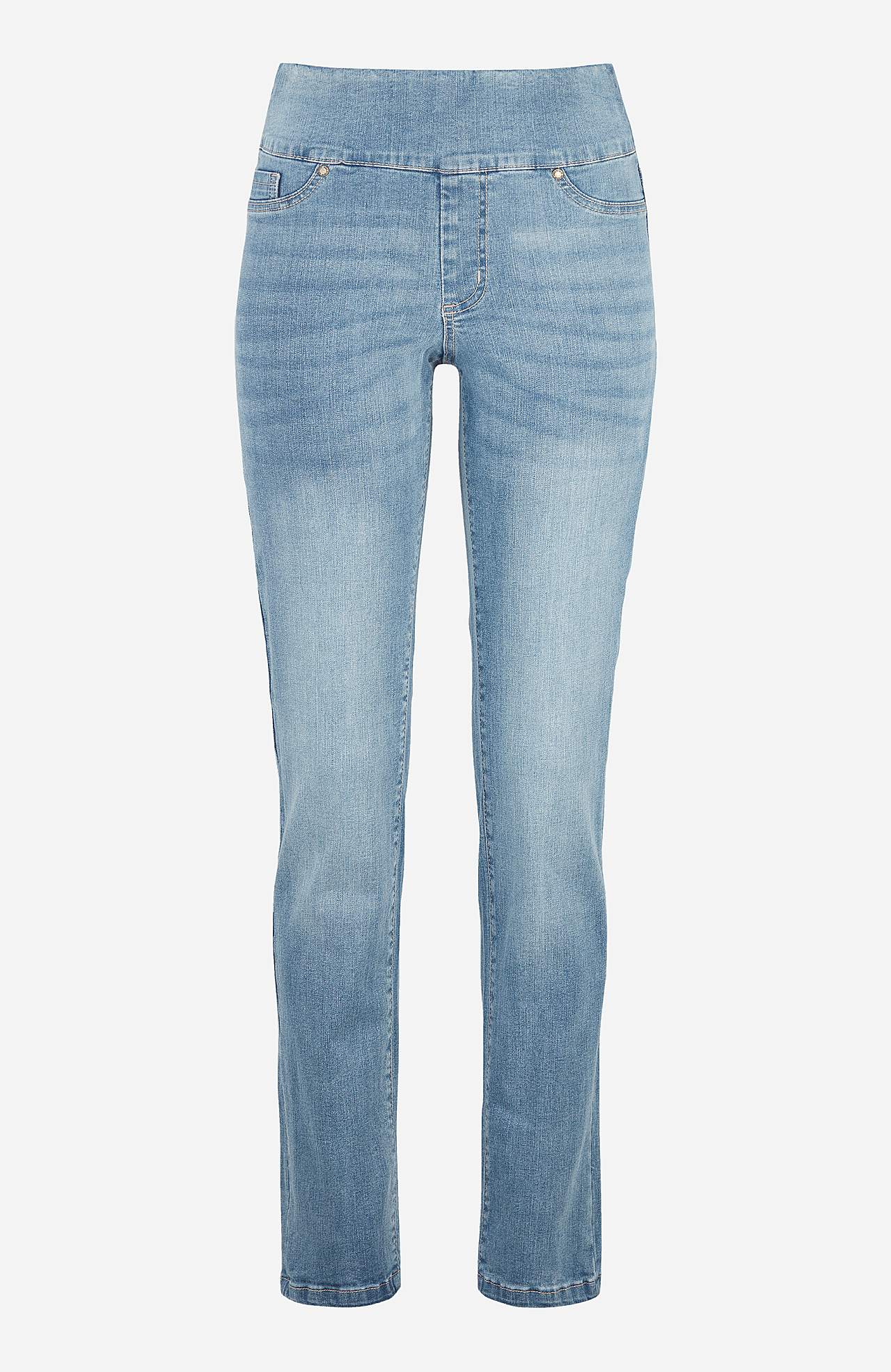 Stretchy jeggings med høy elastisk midje