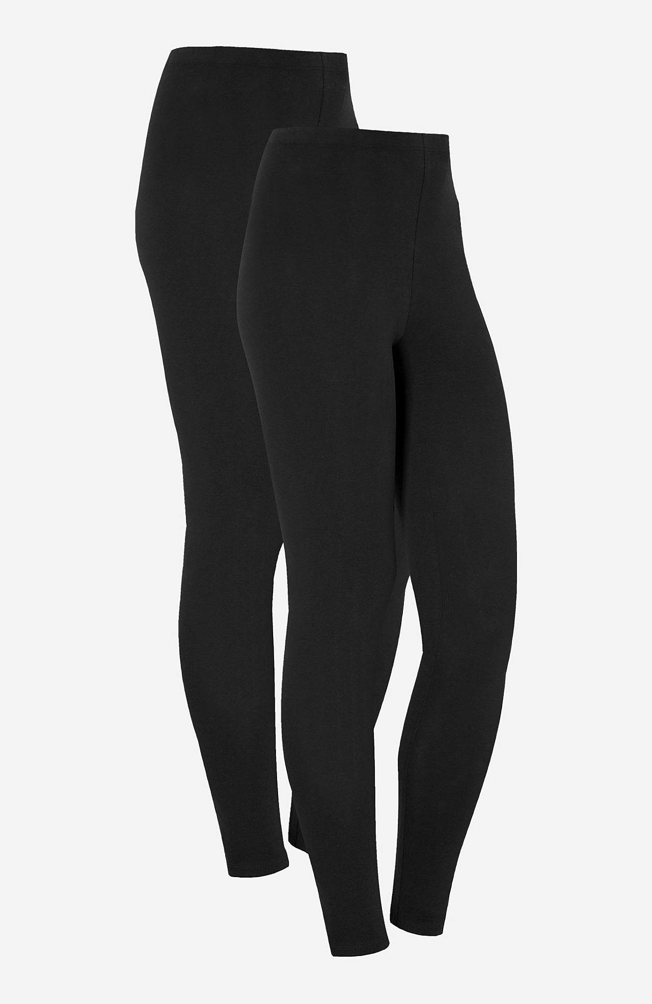 Leggings i bomull 2-pack