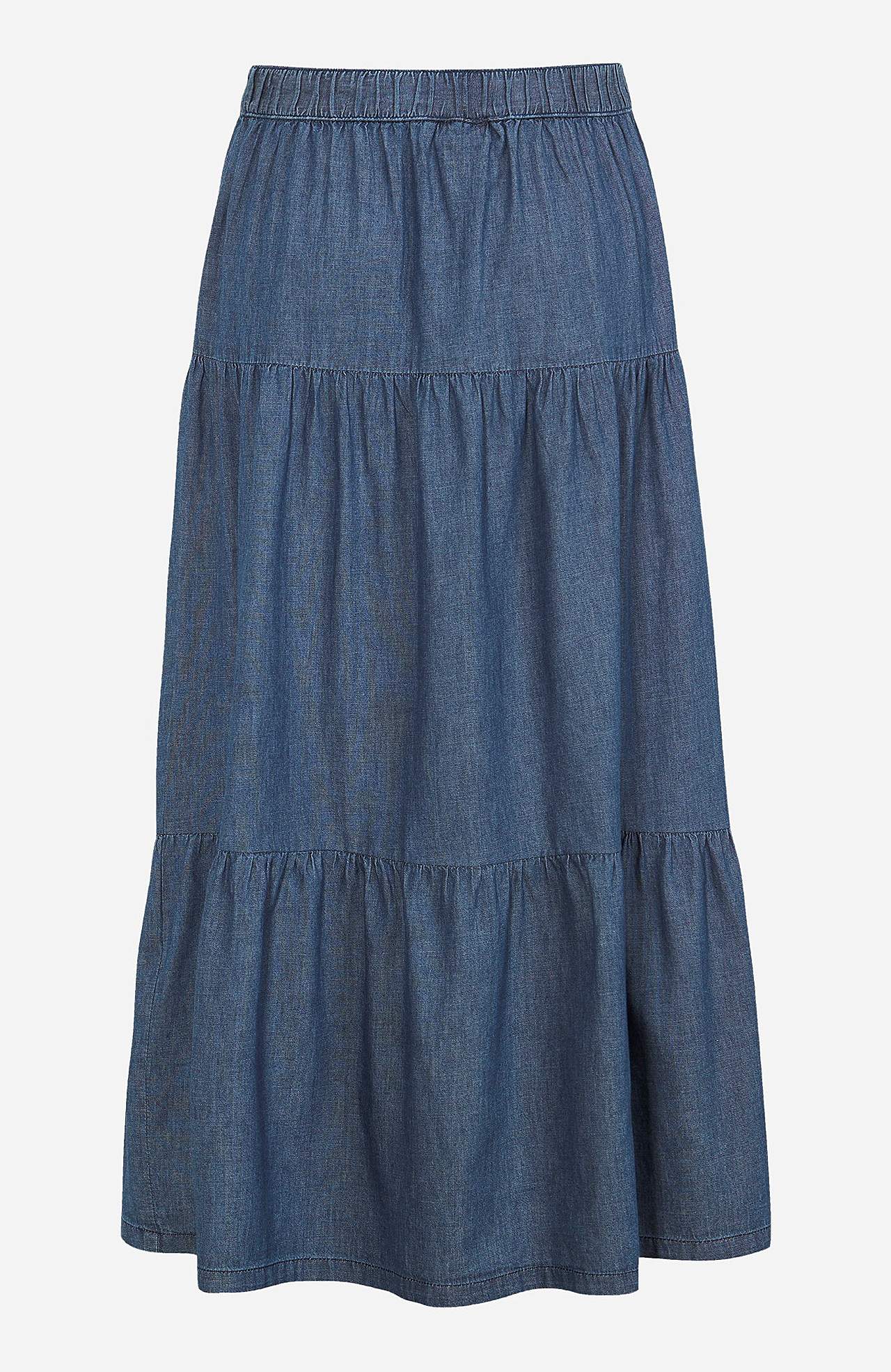 Volangskjørt i denim