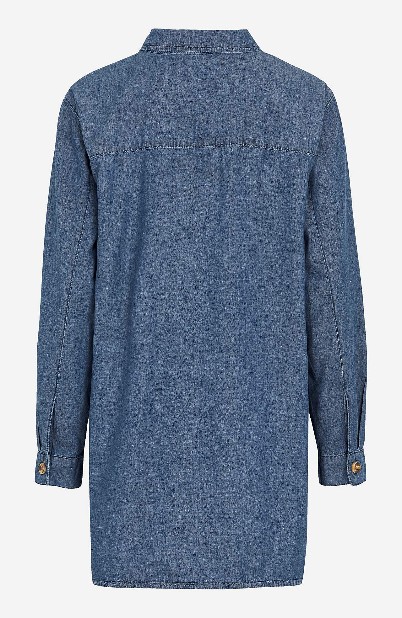 Lang denimskjorte