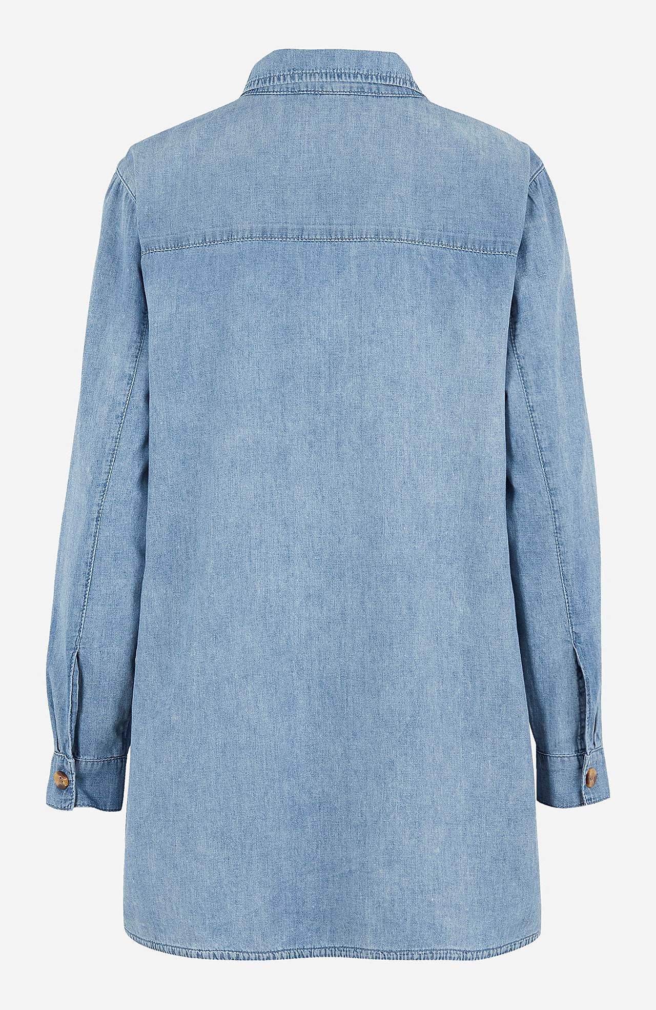 Lang denimskjorte