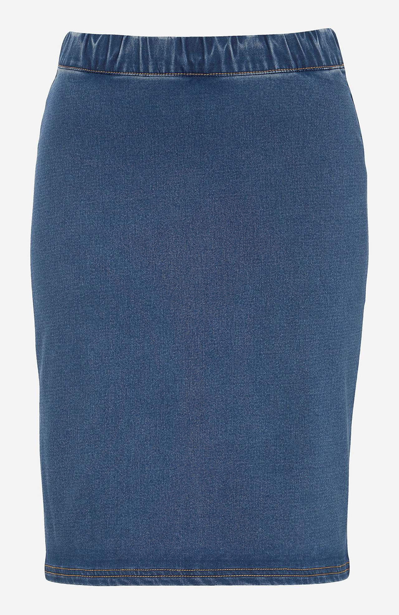 Denimskjørt i myk jersey
