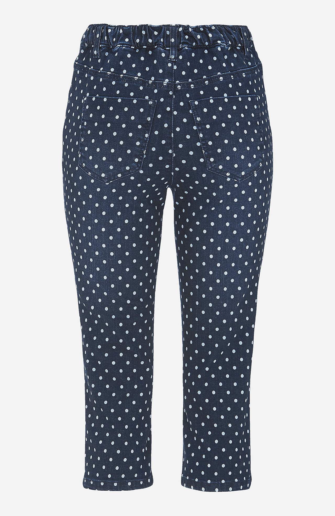 Komfortabel caprijeggings med prikket