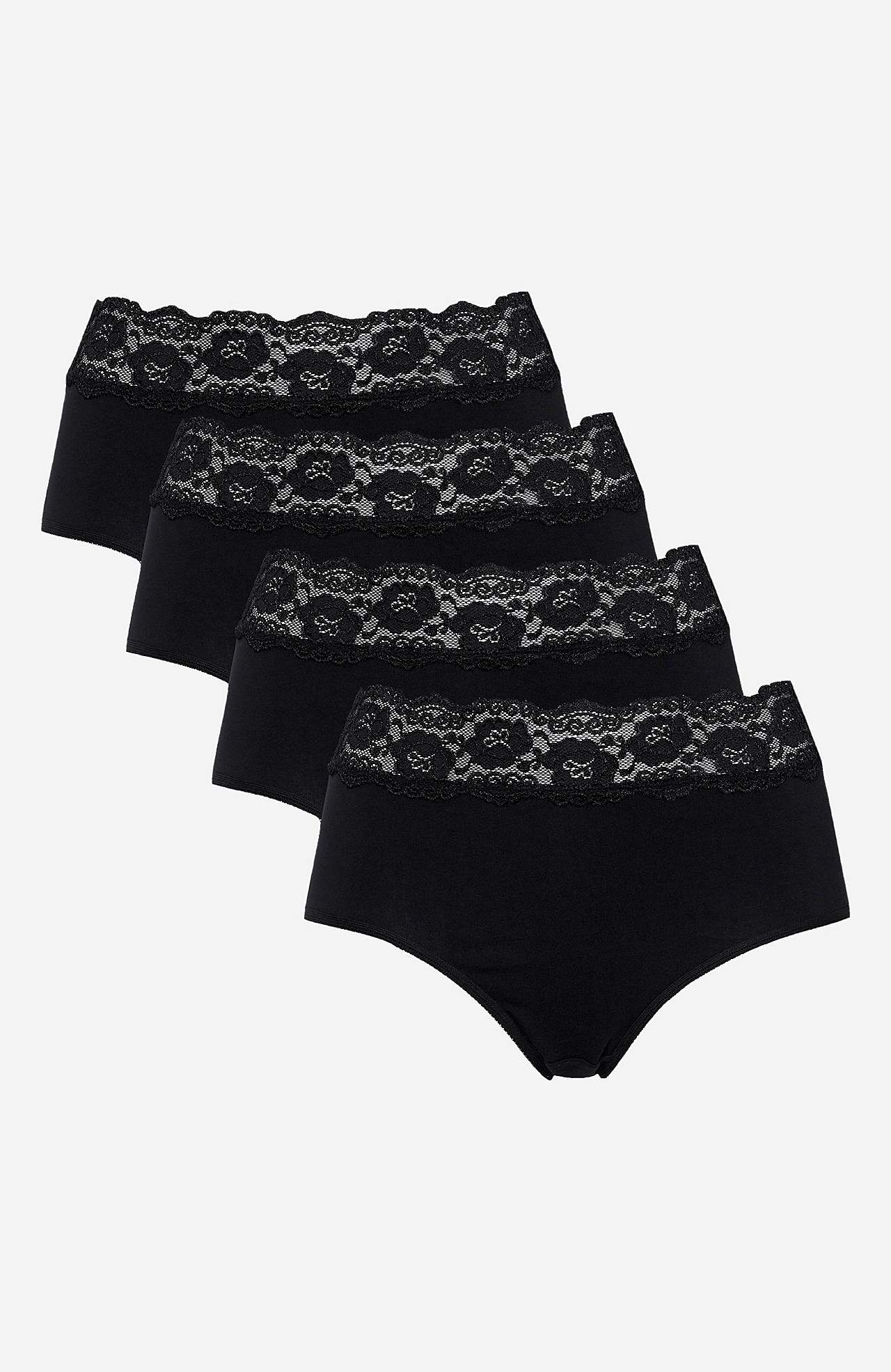 Miditruse i bomull 4-pack