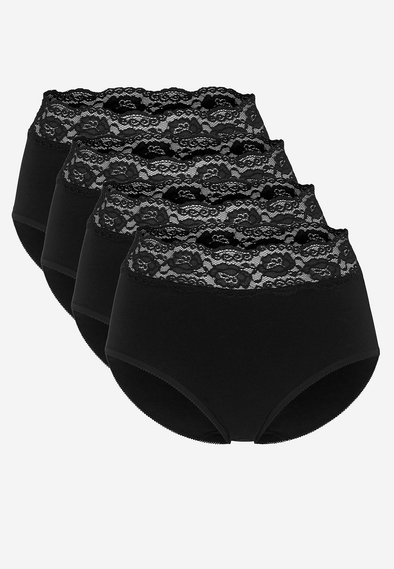 Miditruse i bomull 4-pack