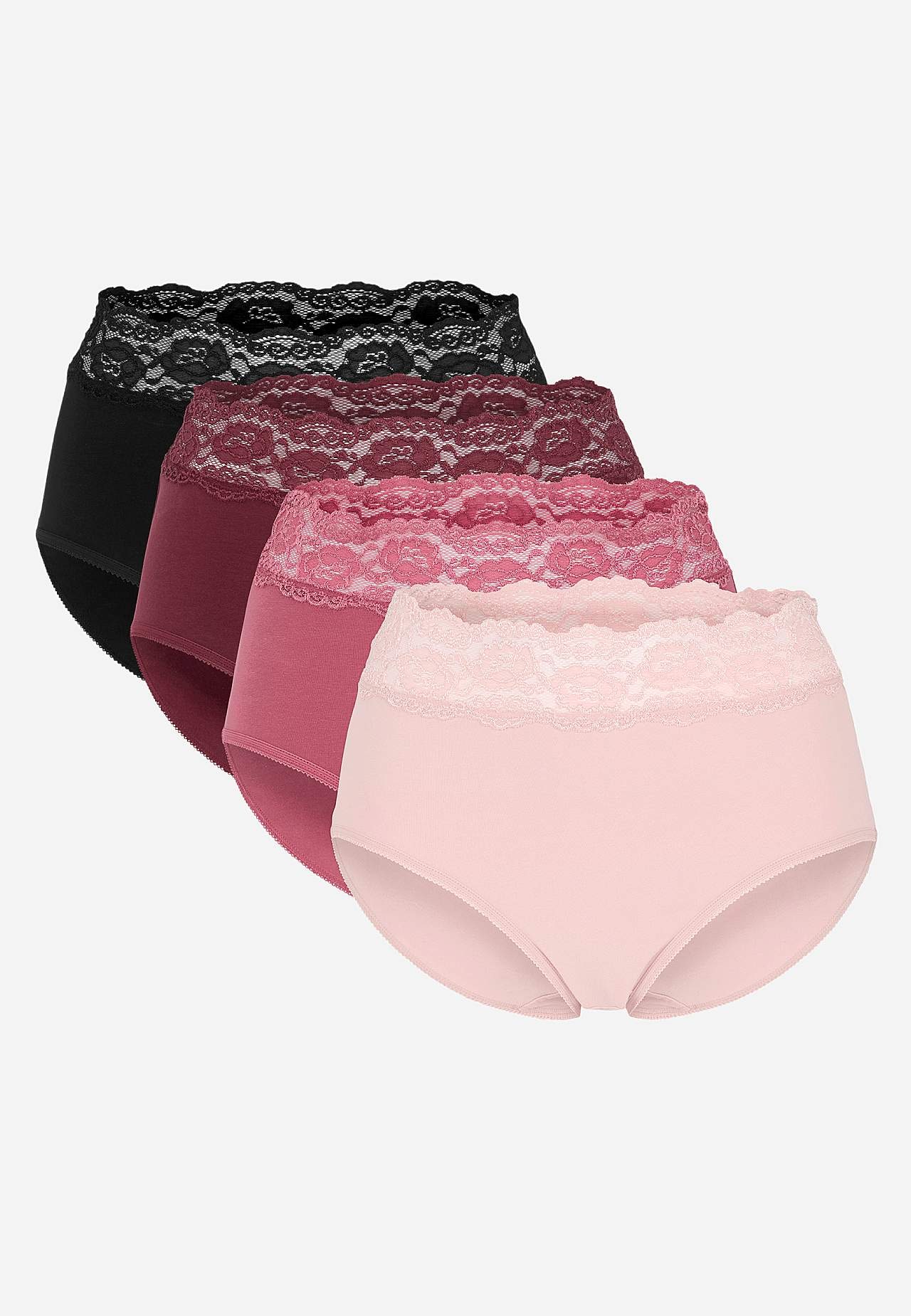 Miditruse i bomull 4-pack