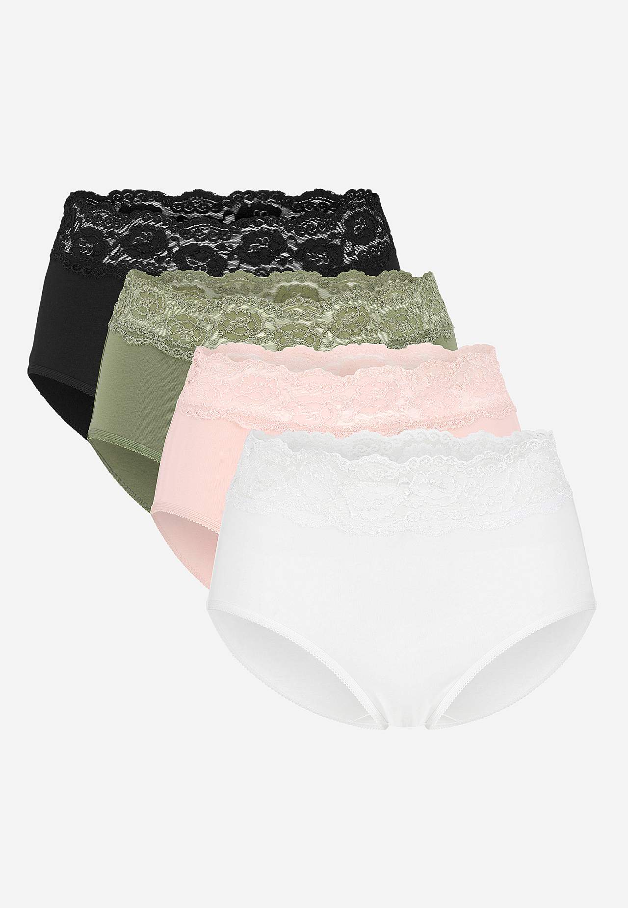 Miditruse i bomull 4-pack