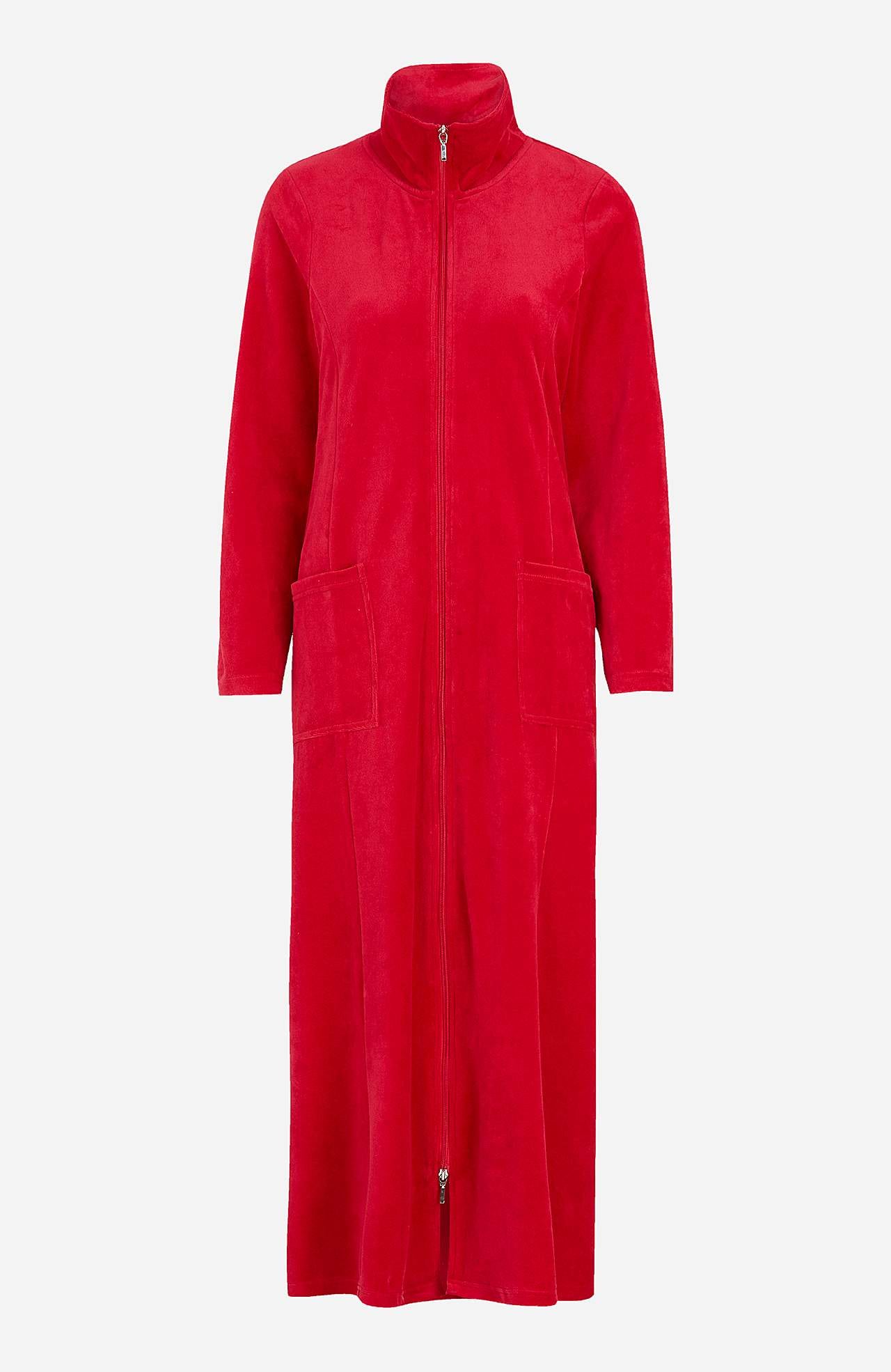 Lang morgenkåpe i velour
