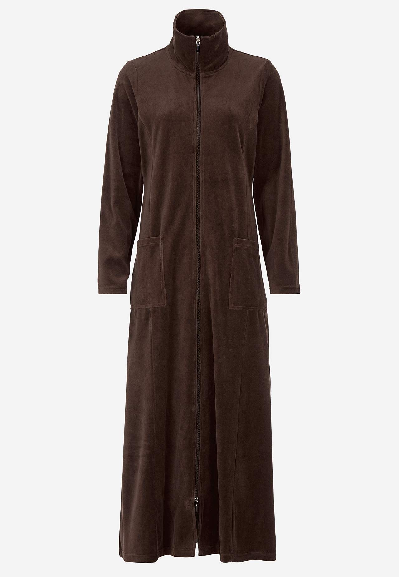 Lang morgenkåpe i velour Wilma