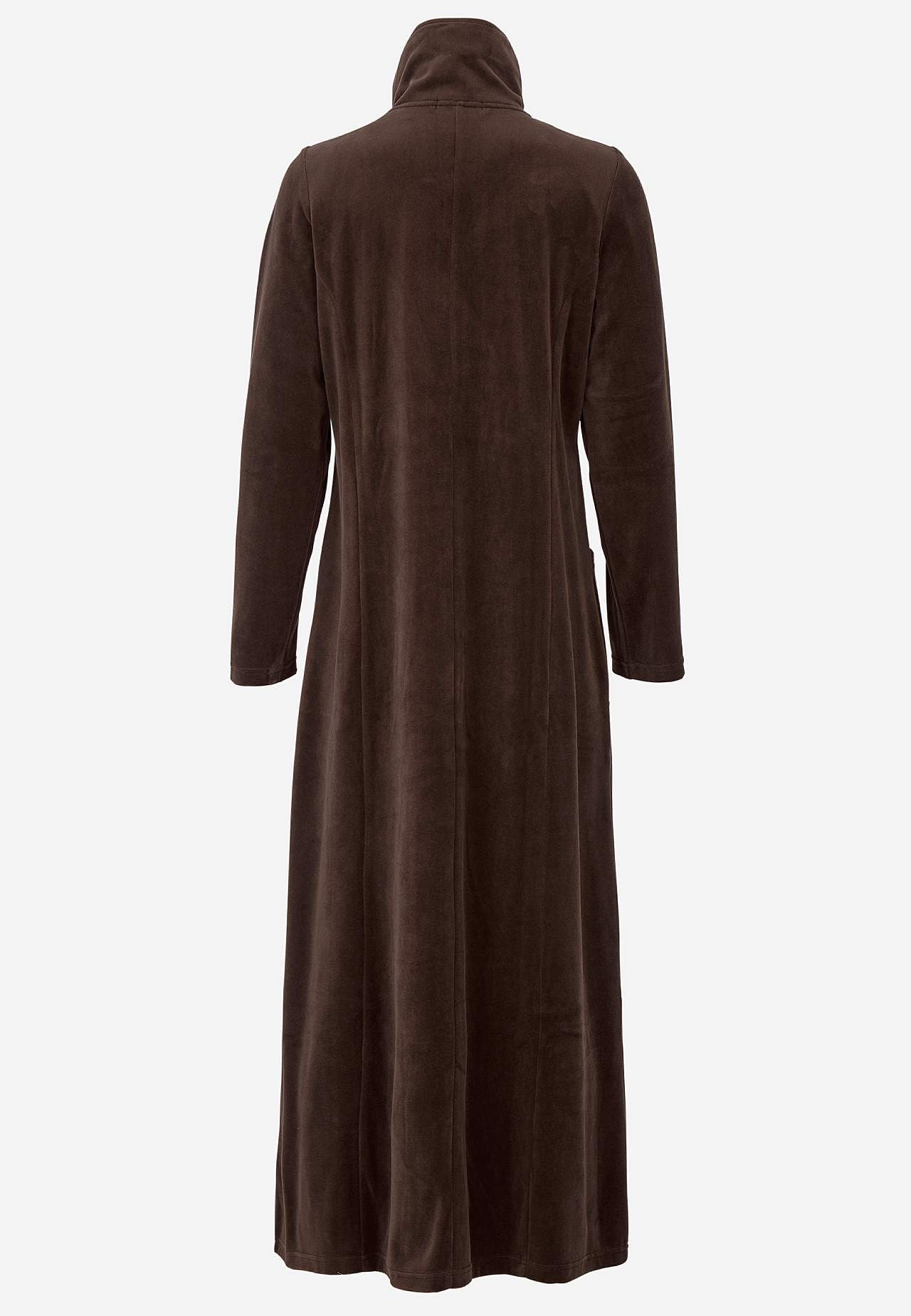 Lang morgenkåpe i velour Wilma