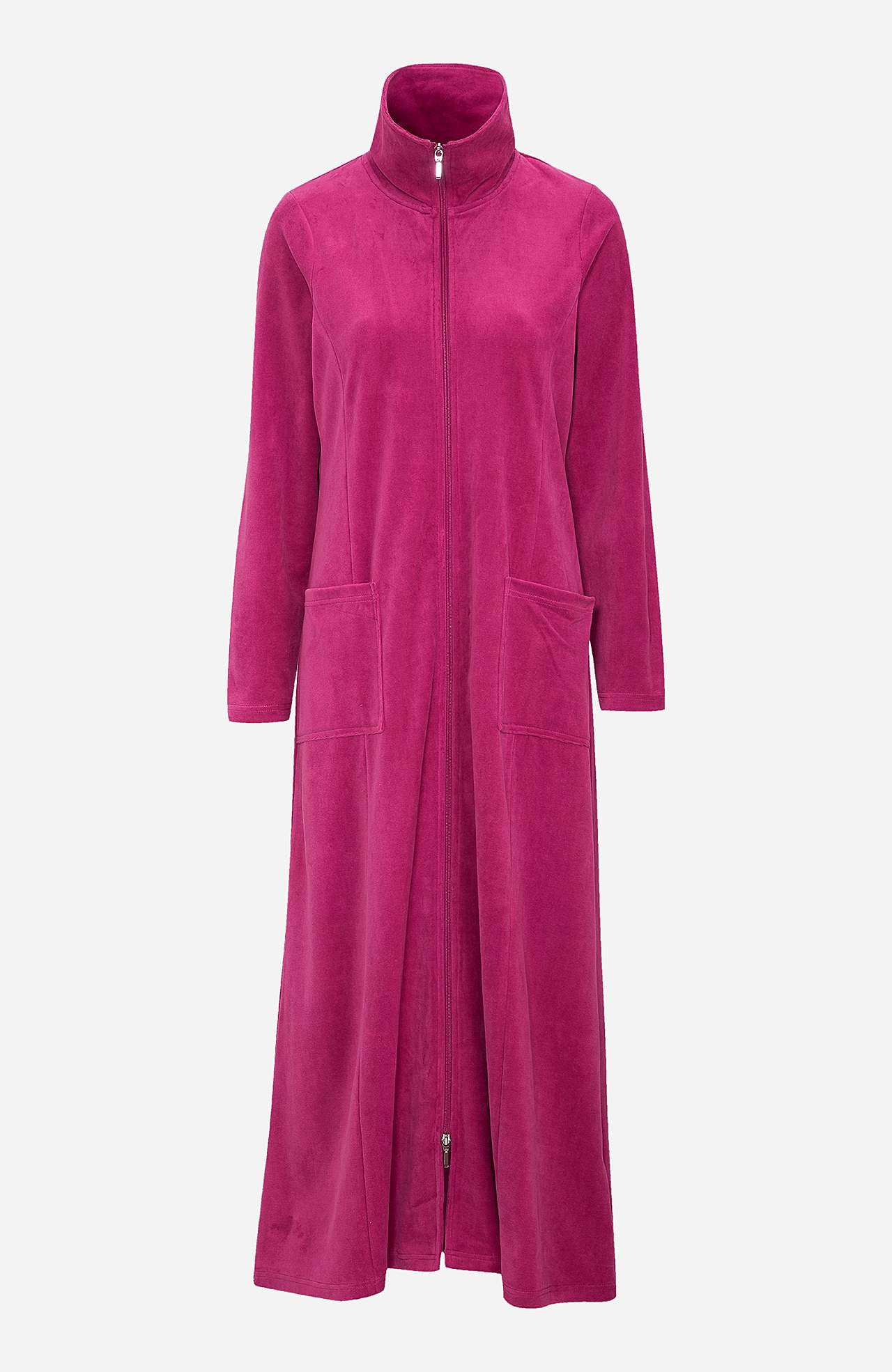 Lang morgenkåpe i velour