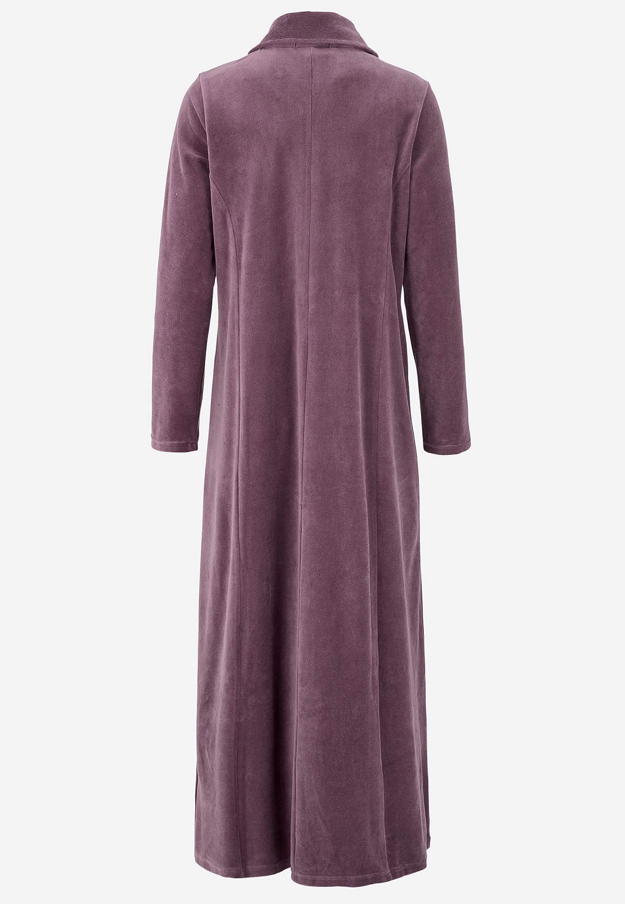 Lang morgenkåpe i velour Wilma
