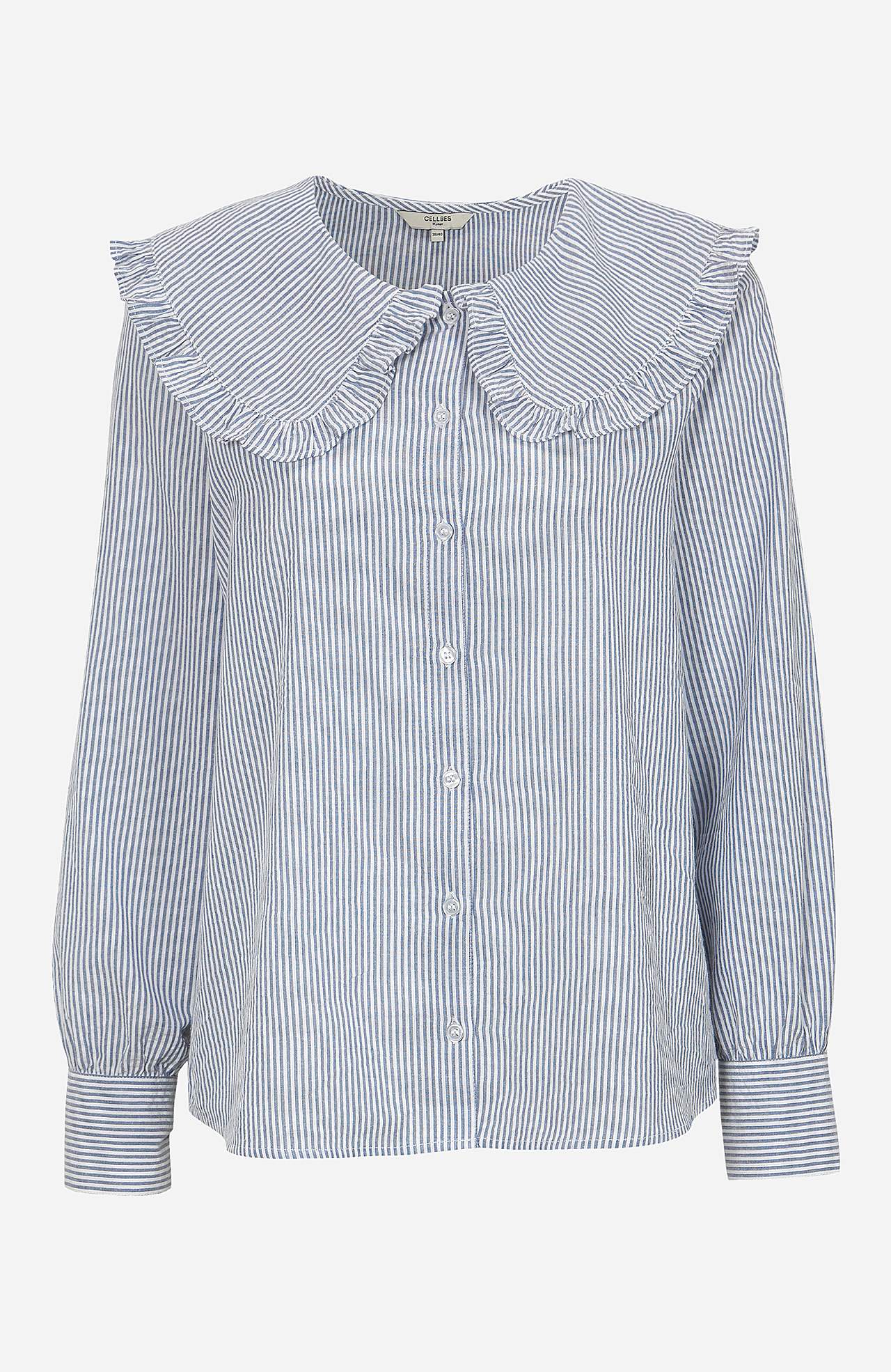 Bluse med volangkrage Maude