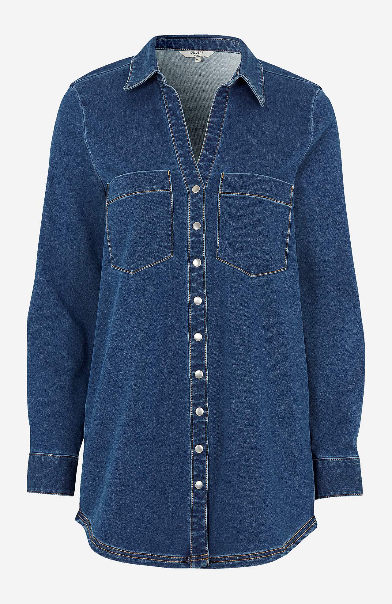 Langermet denimskjorte