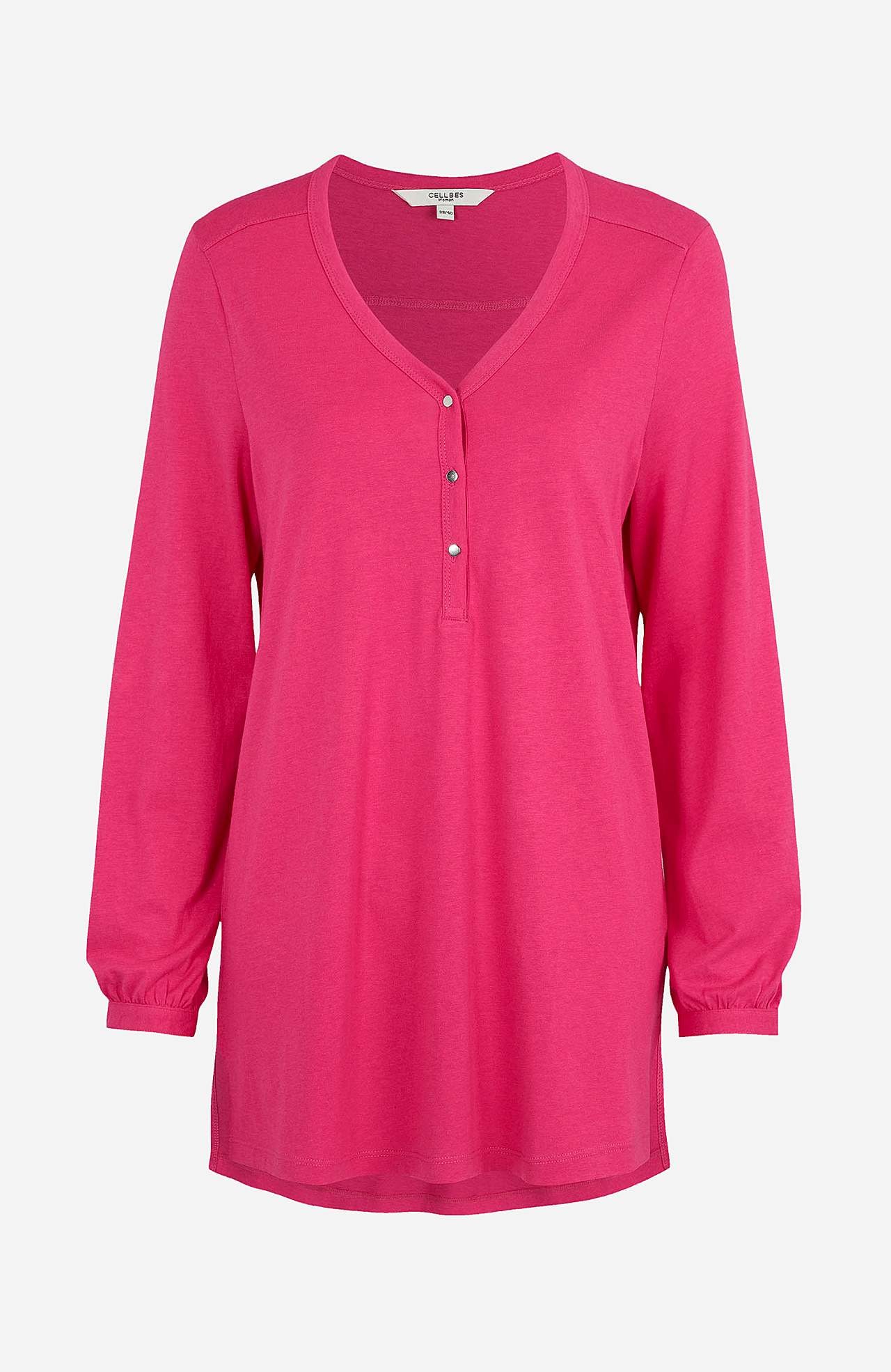 Jerseytunika med v-hals snitt