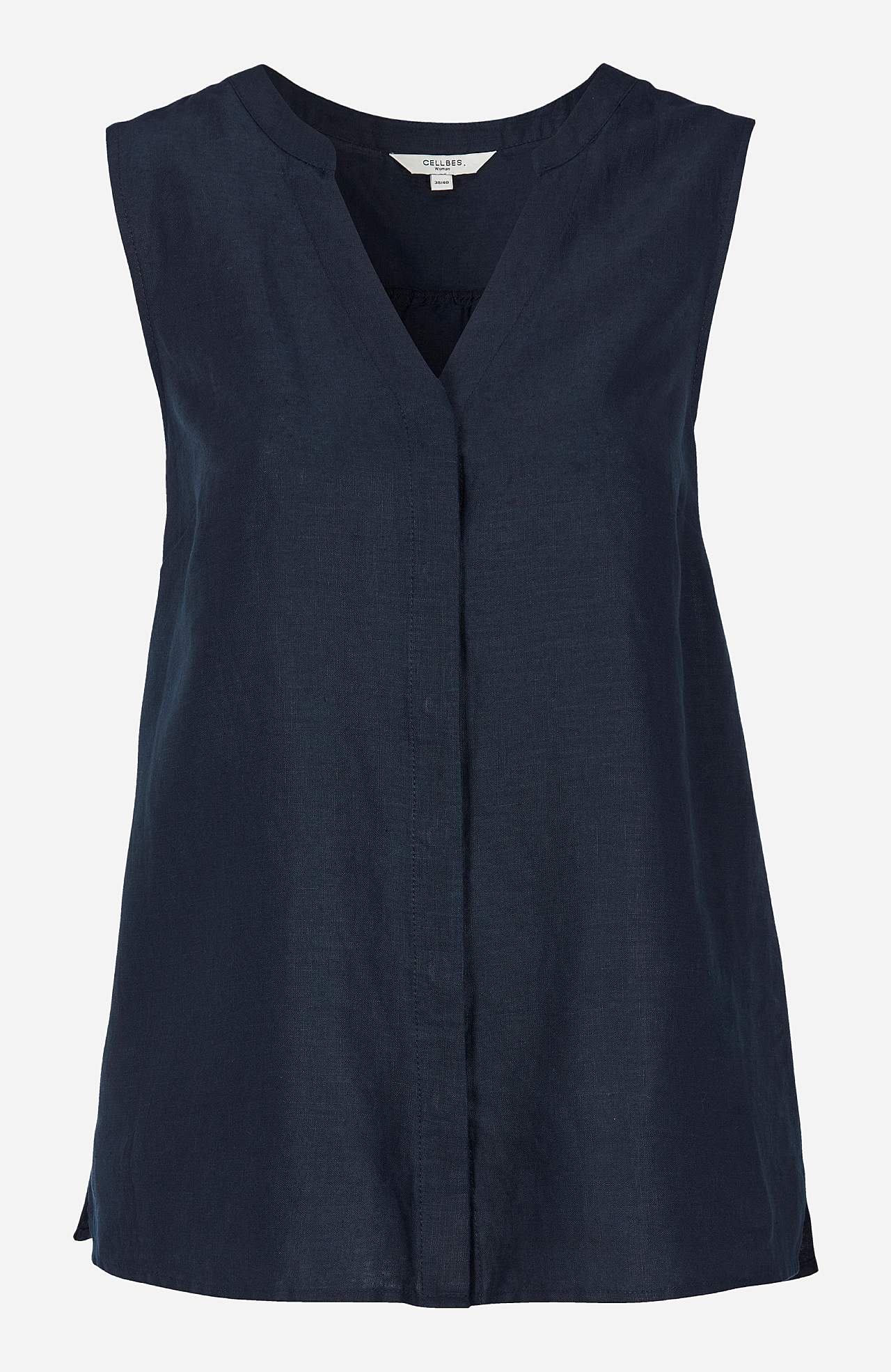 Linbluse Premium med ermeløs design