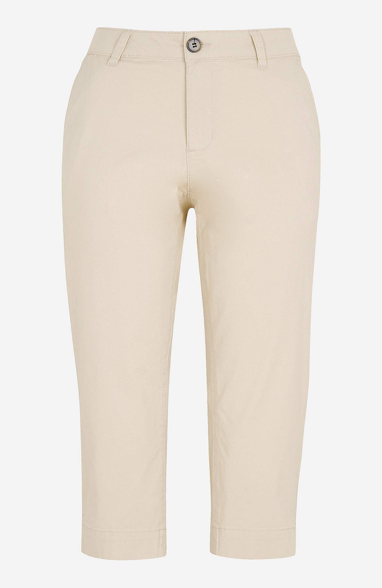 Capribukse i bomullstwill med stretch