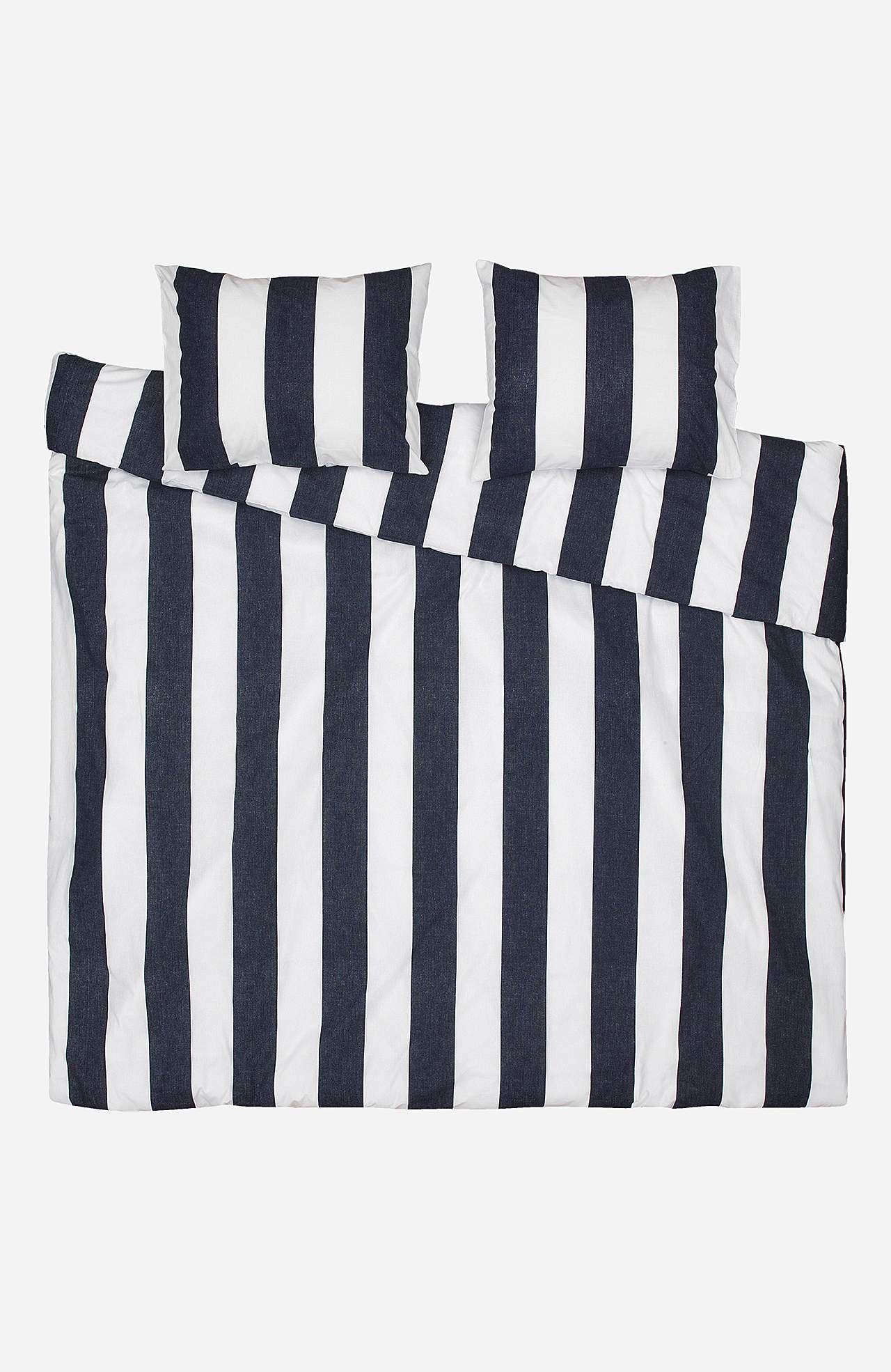 Dynetrekksett 220x210 cm Block stripe kingsize