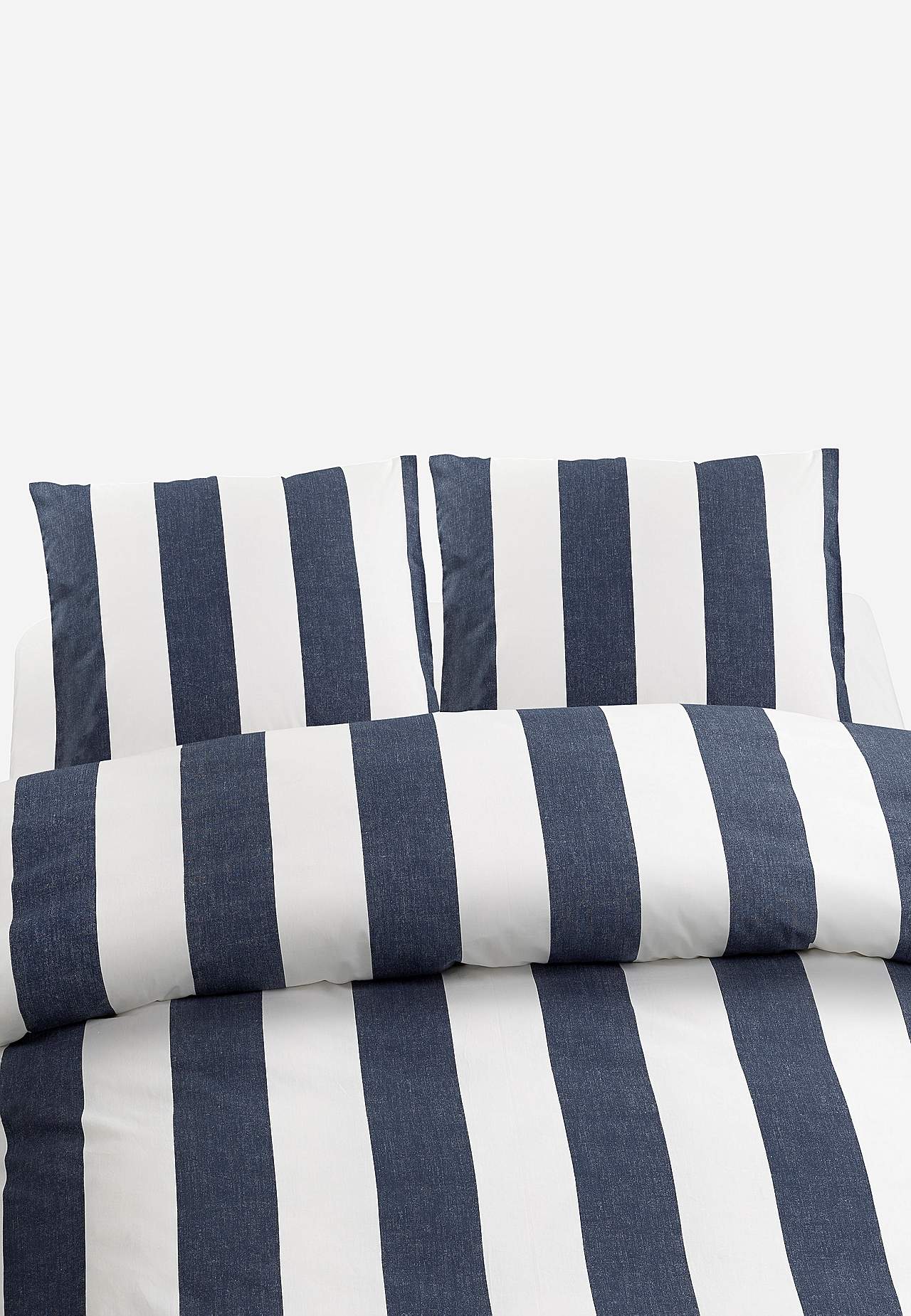 Dynetrekksett 220x210 cm Block stripe kingsize