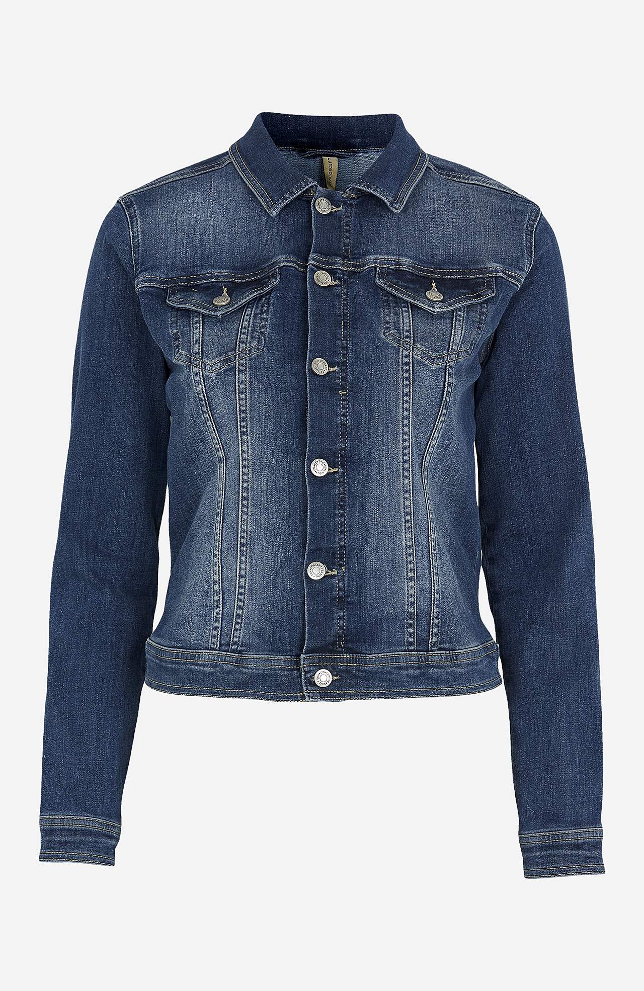 Denimjakke med en figursydd