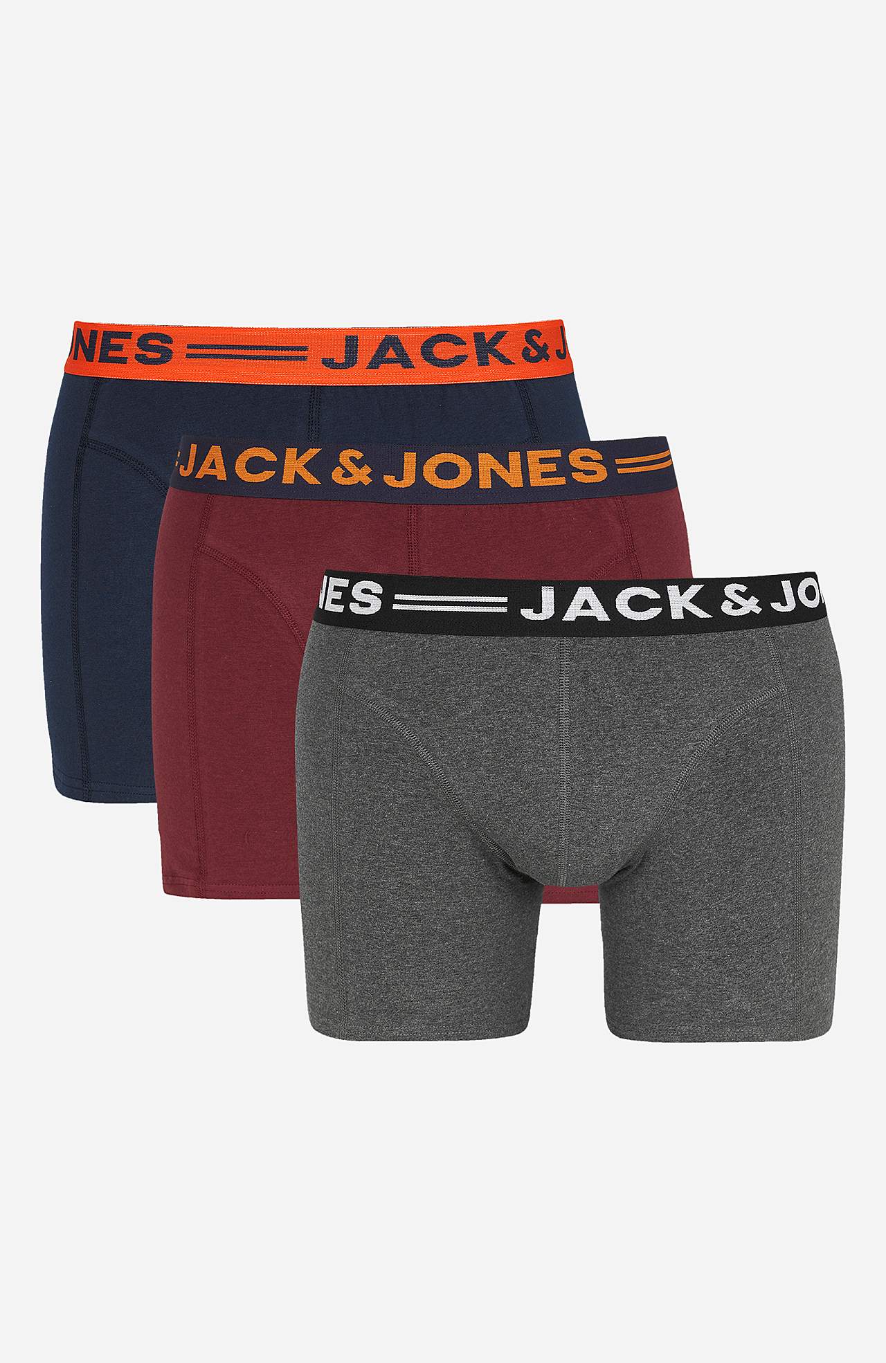 Ensfargede boksershorts 3-pack