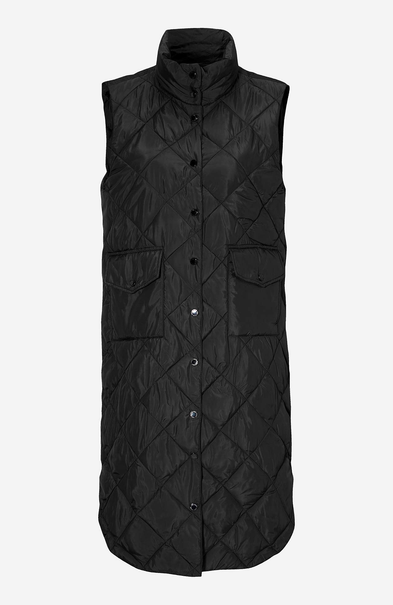 Lang, quiltet vest Olga