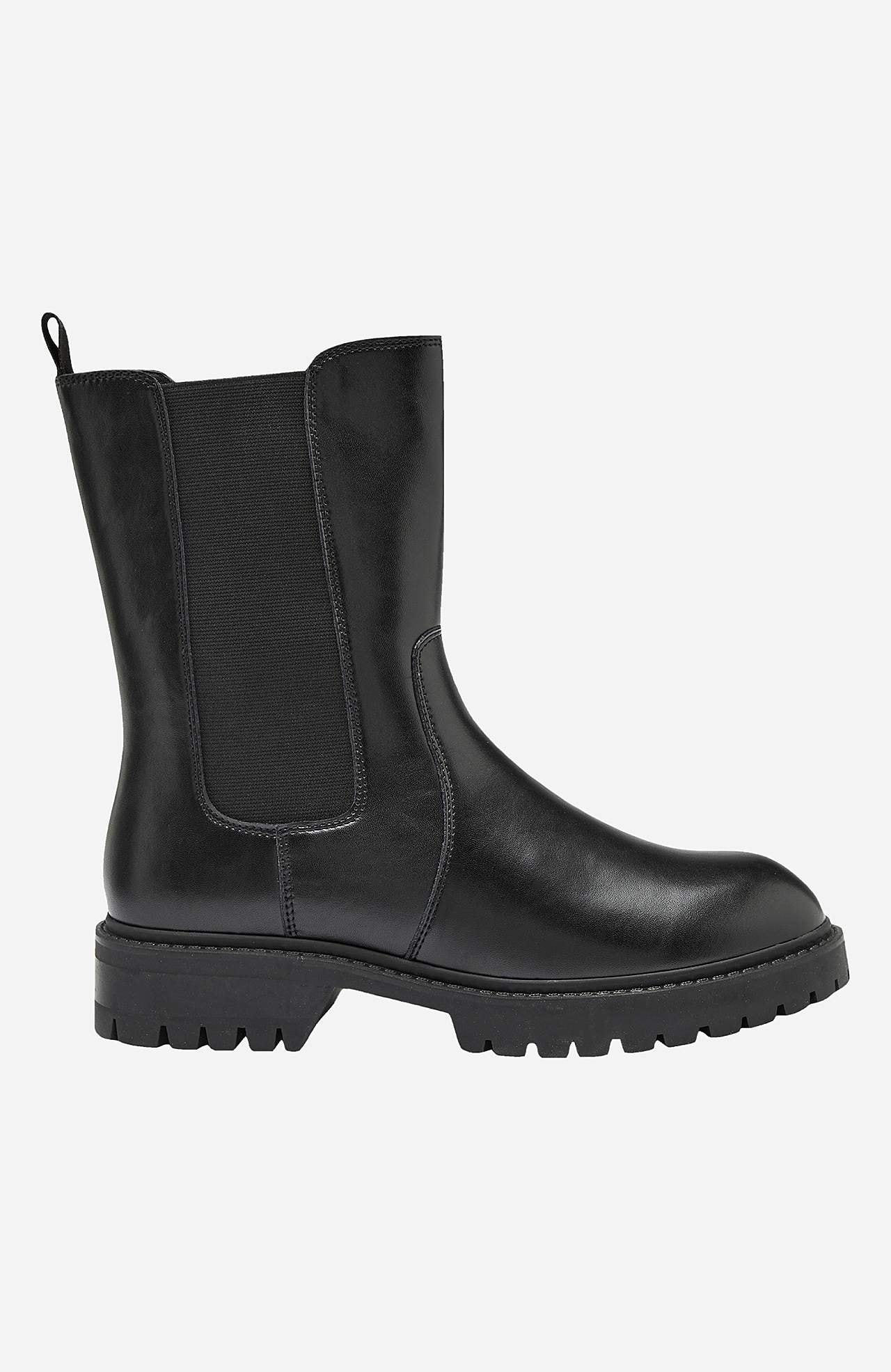 Høye chelseaboots med gummisåle