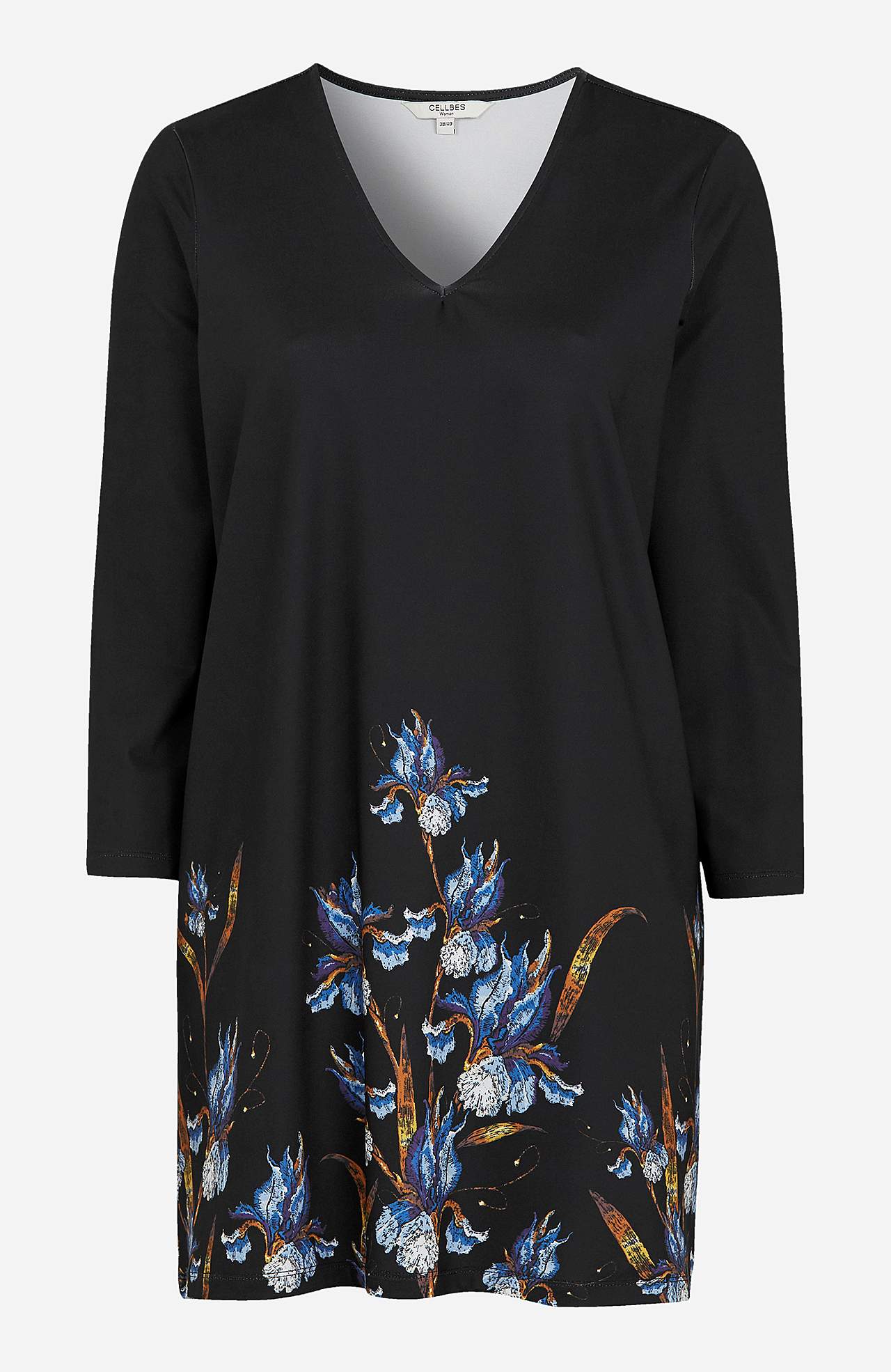Jerseytunika med blomster mønster Nelly
