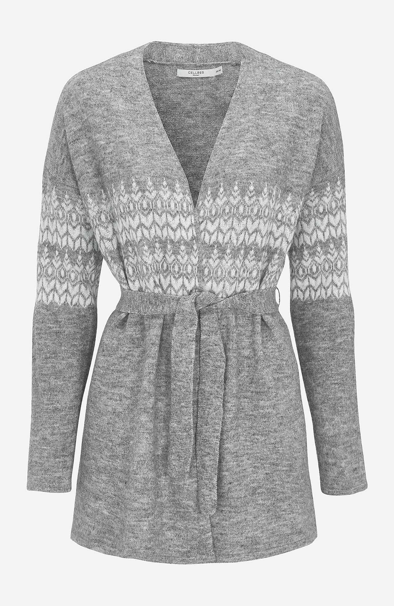 Jacquardstrikket cardigan Bonnie