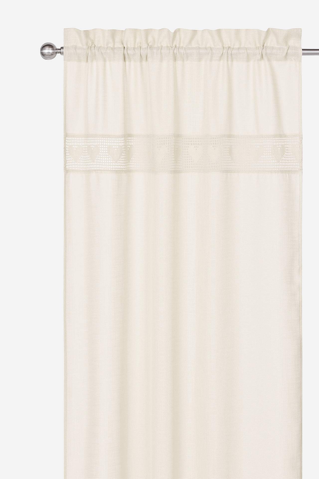 Gardinlengder med blonder Heart 2-pack